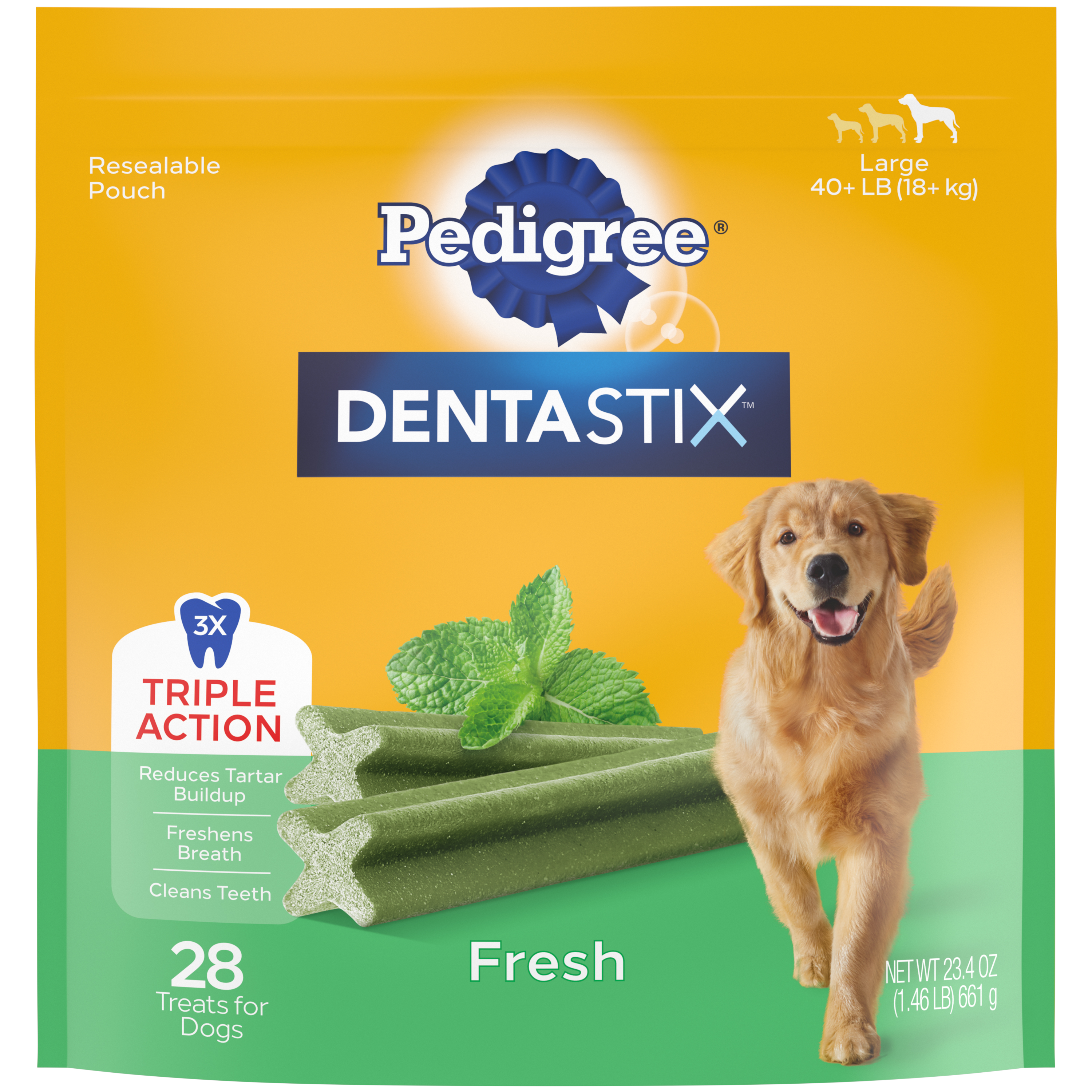 1.46# Pedigree Dentastix Fresh Large 28ct - Treats