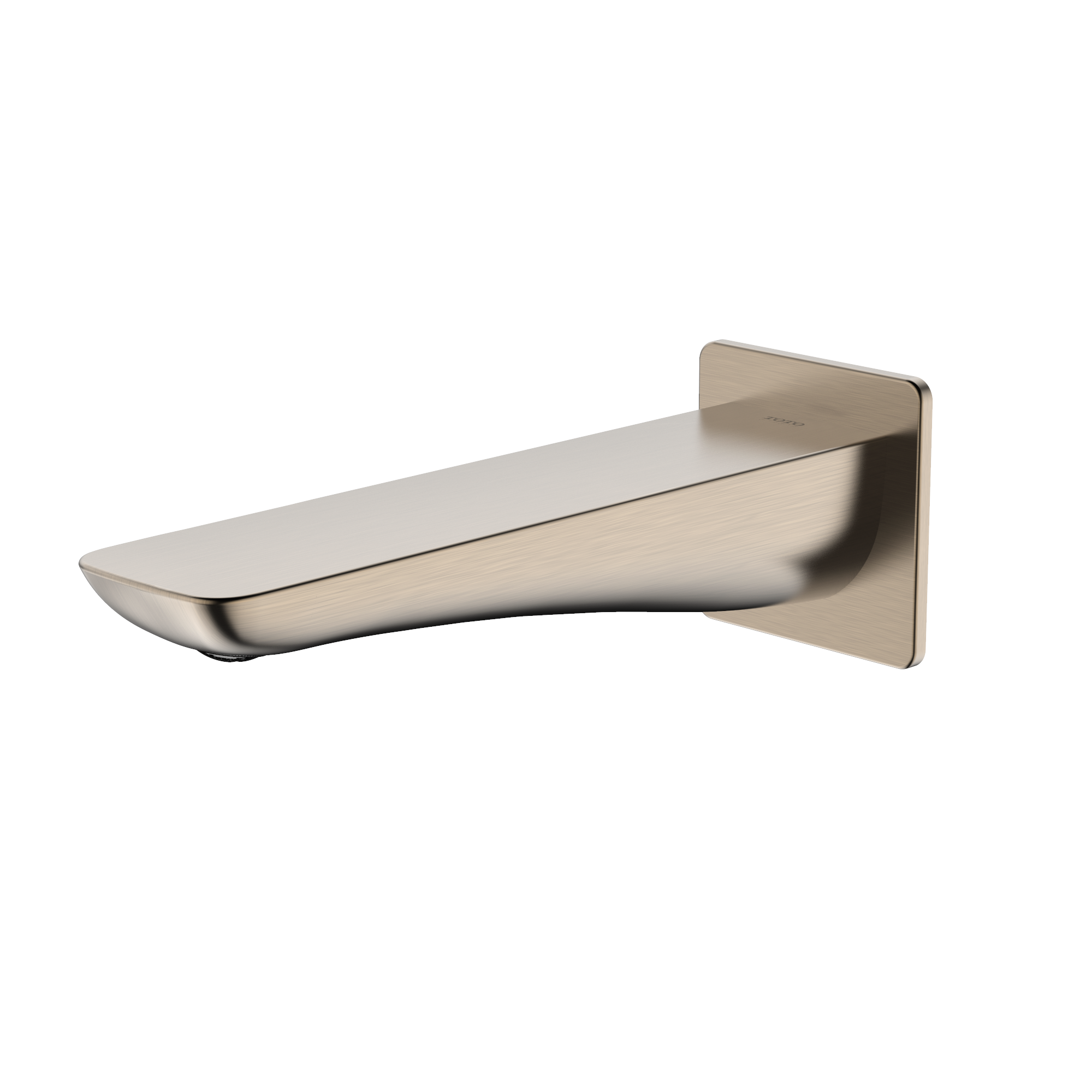 TOTO Modern S Wall Tub Spout, Brushed Nickel, Brass, TBG02001U#BN