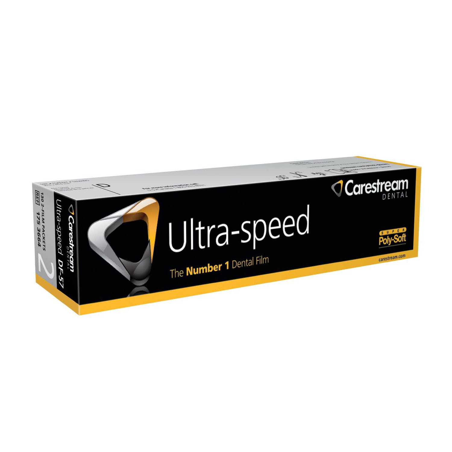 Ultra-speed™ Intraoral Dental Film, Size 2, DF-57, Super Poly-Soft™ Packets (Double Film) - 130/Box