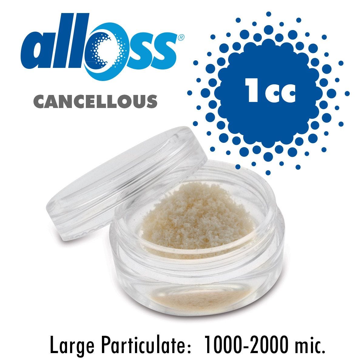 alloOss® Large Particle Cancellous Particulate 1000-2000um (1.0cc)