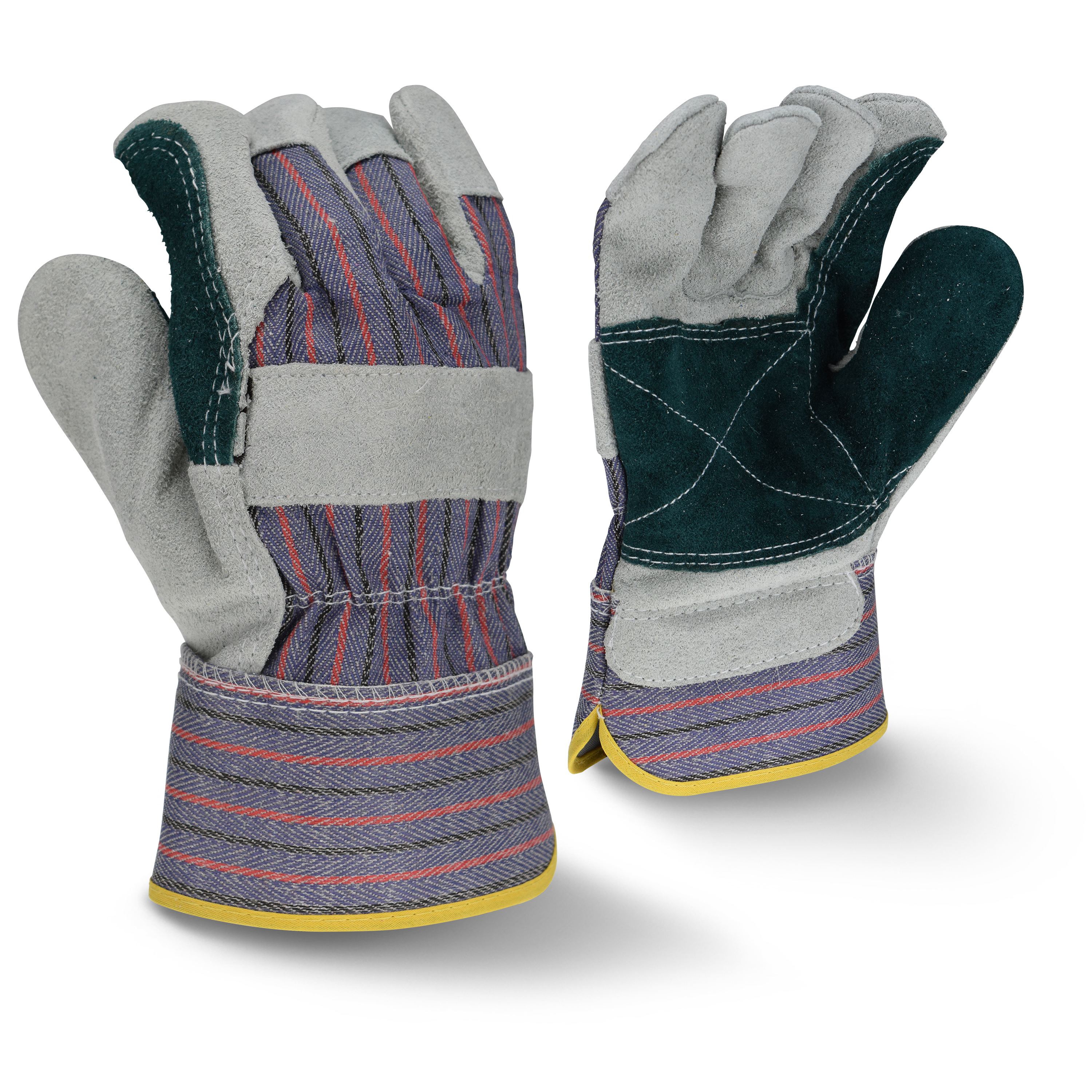 RWG3200JP Regular Shoulder Gray Split Cowhide Leather Glove - Size L