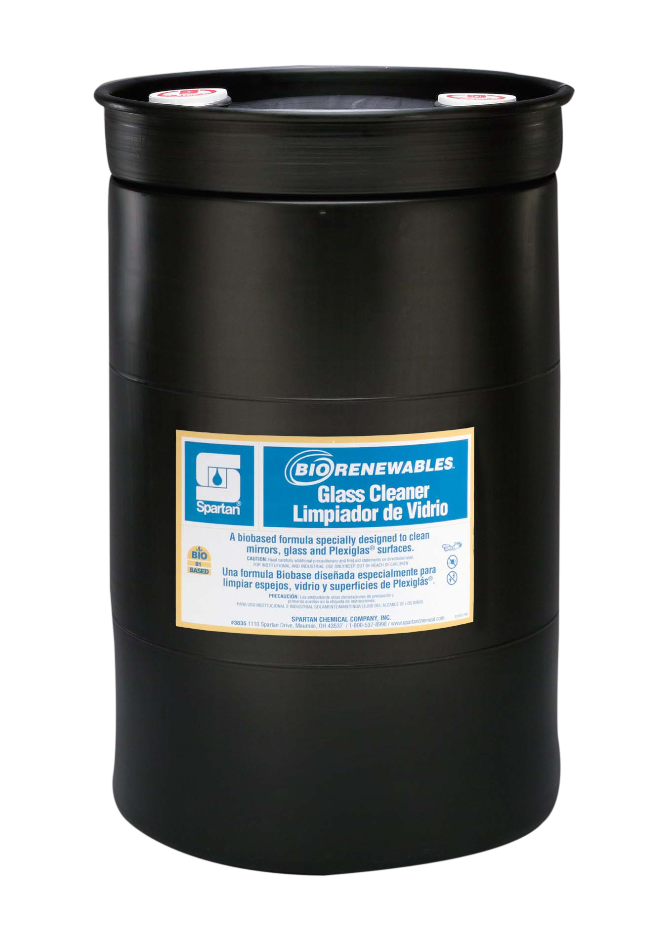 Spartan Chemical Company BioRenewables Glass Cleaner, 30 GAL DRUM