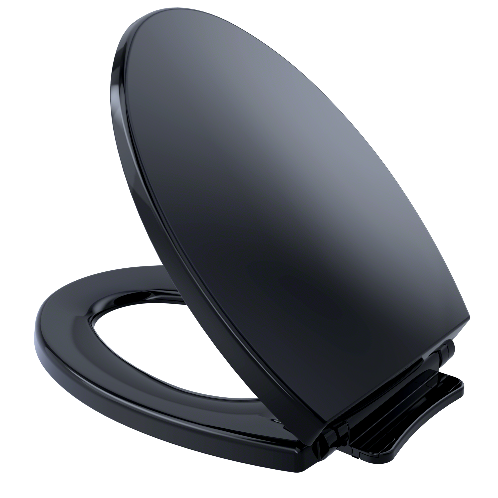 TOTO SoftClose Non Slamming, Slow Close Elongated Toilet Seat and Lid, Ebony, Plastic, SS114#51