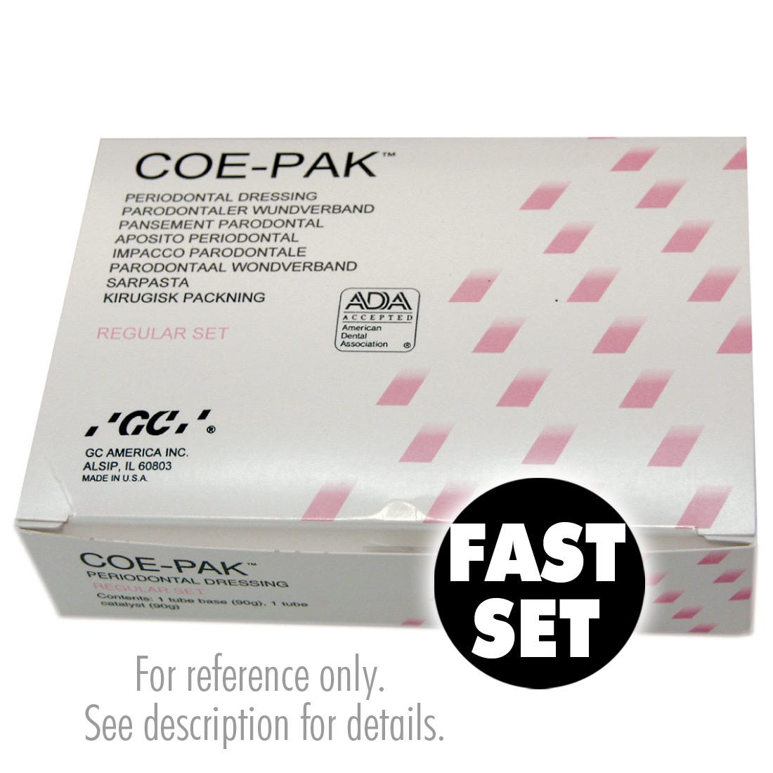 GC America COE-PAK  Periodontal Dressing Hard and Fast Set standard pkg