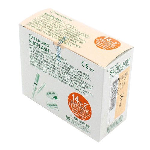 Catheter SurFlash® 14ga x 2" - 50/Box