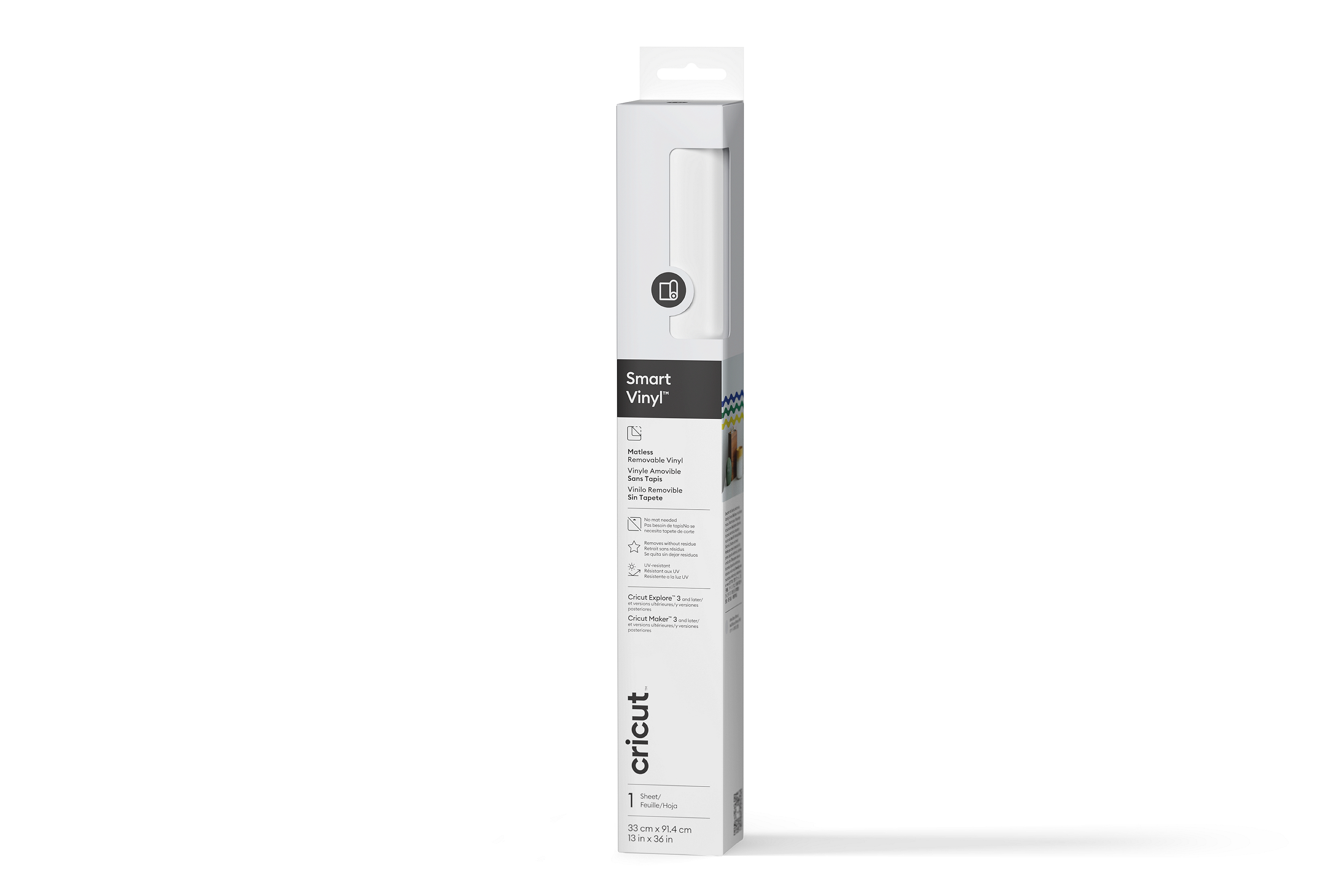 Cricut® Smart Vinyl™ Matless Removable Vinyl (3 ft), White