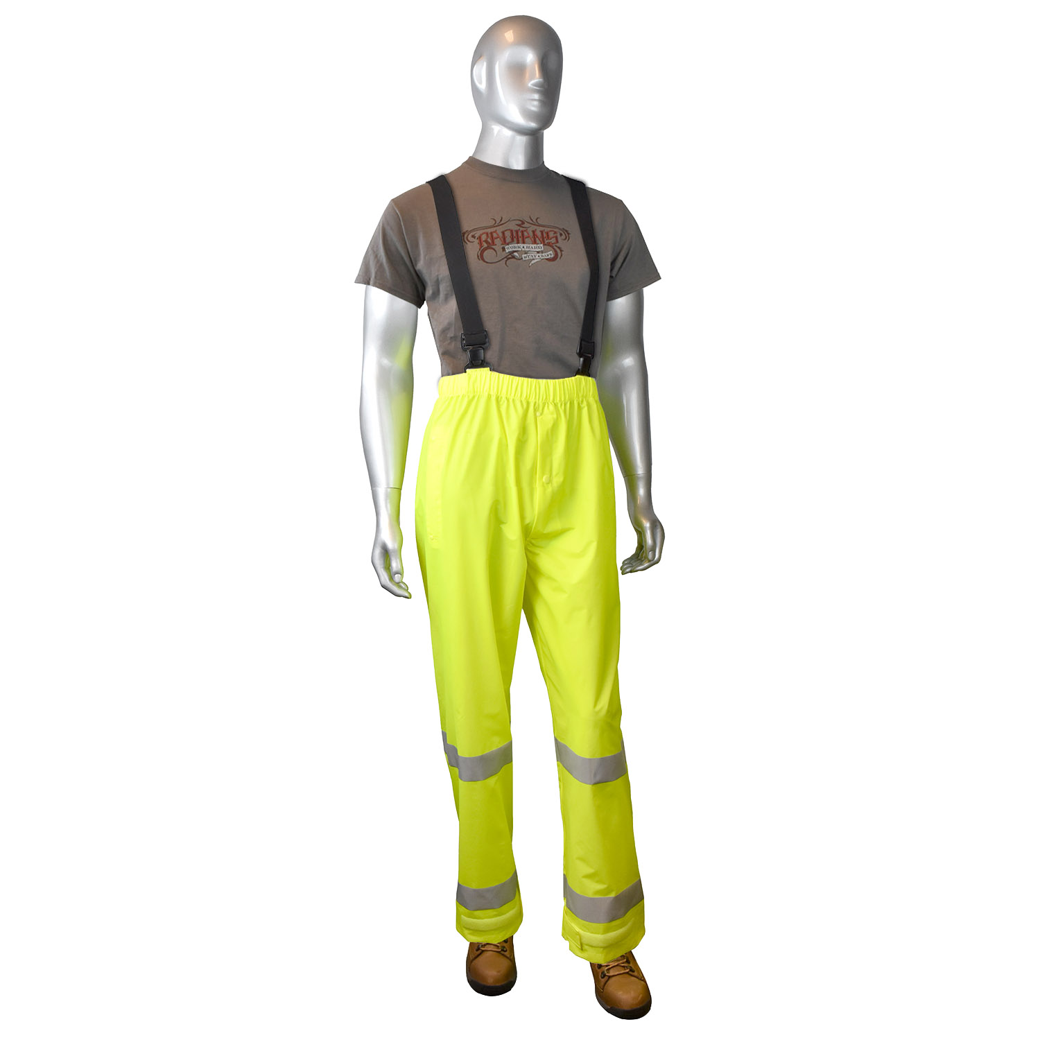 RW25 High Visibility Rainwear Pants - Hi-Vis Green - Size 2X