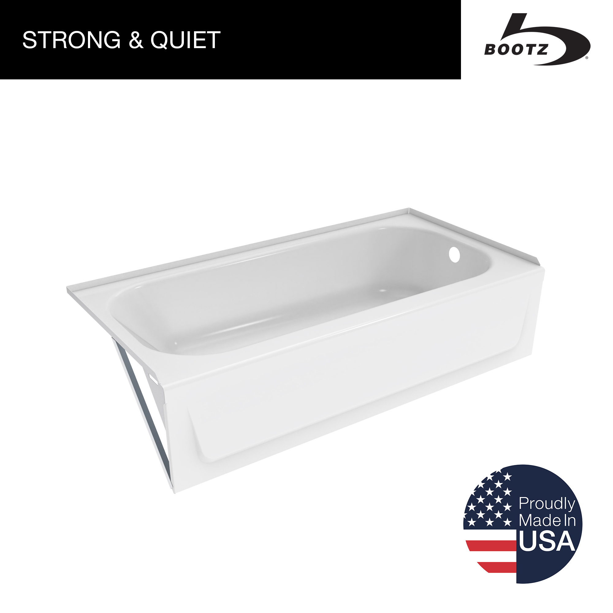 Full-length noise-absorbing support pad ensures bottom strength and quiet feel