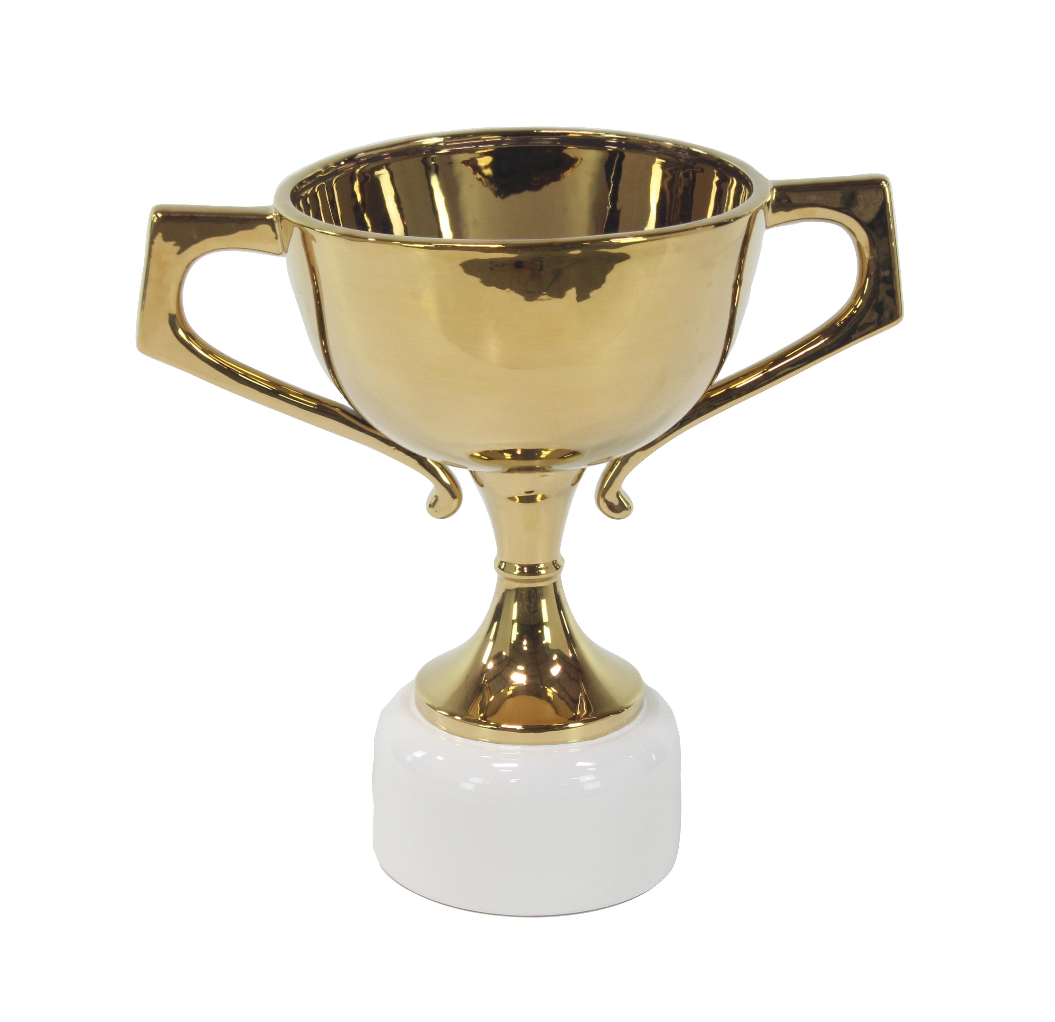 Gold Ceramic  Decorative Jars, 19" x 12" x 18"