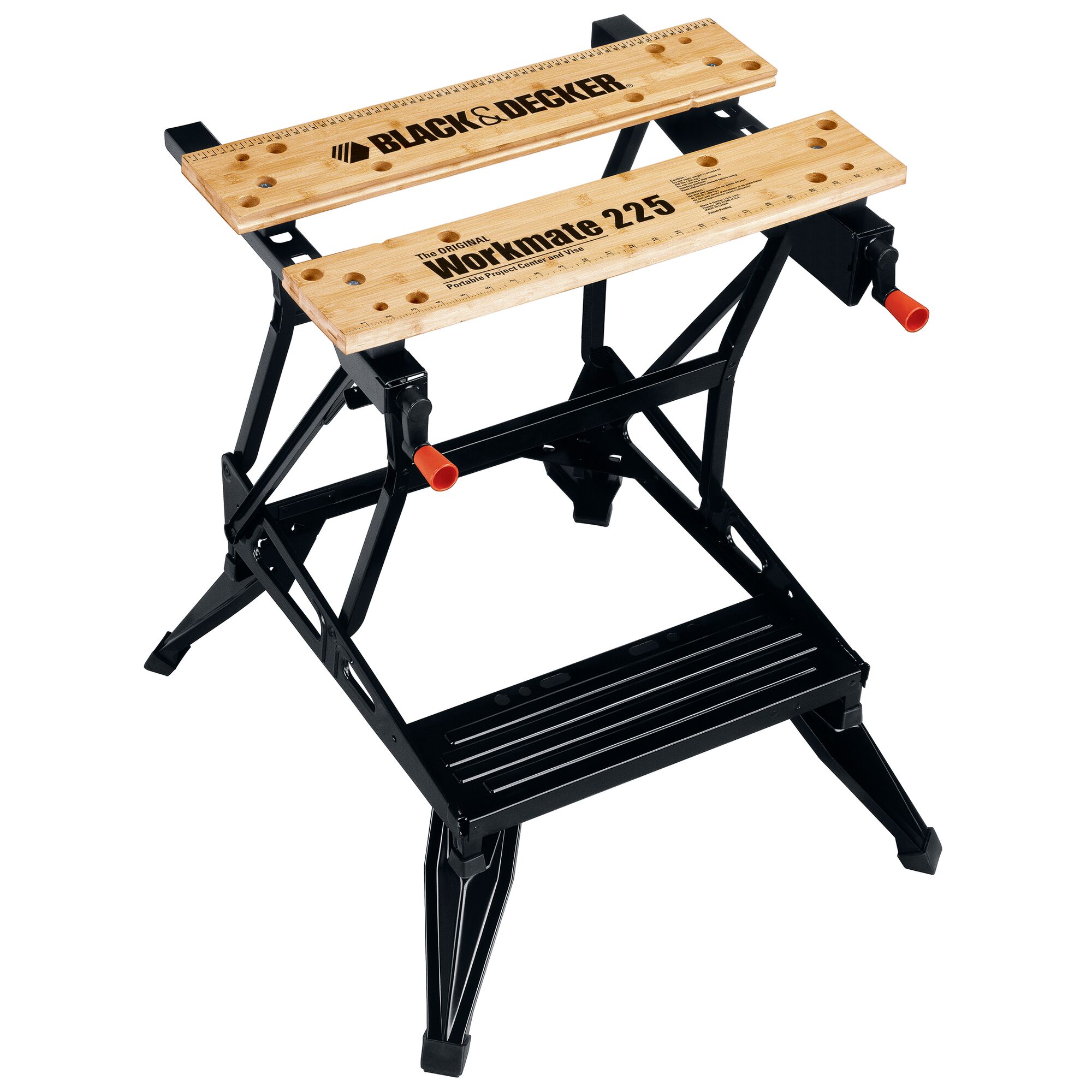 Profile of workmate 225 portable work center and vise.