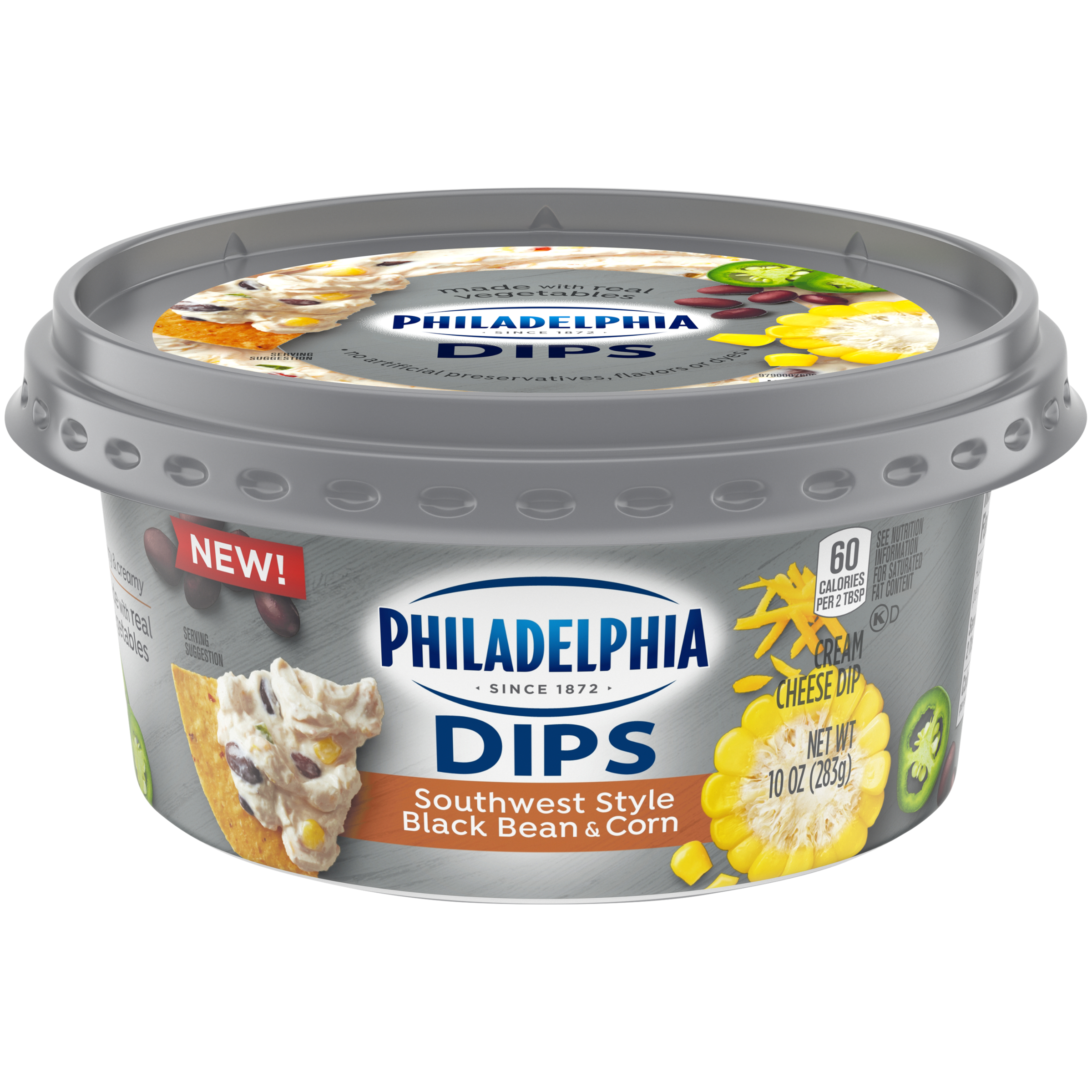 Philadelphia Dips Southwest Style Black Bean And Corn Cream Cheese Dip 10 Oz Tub Kraft Recipes 