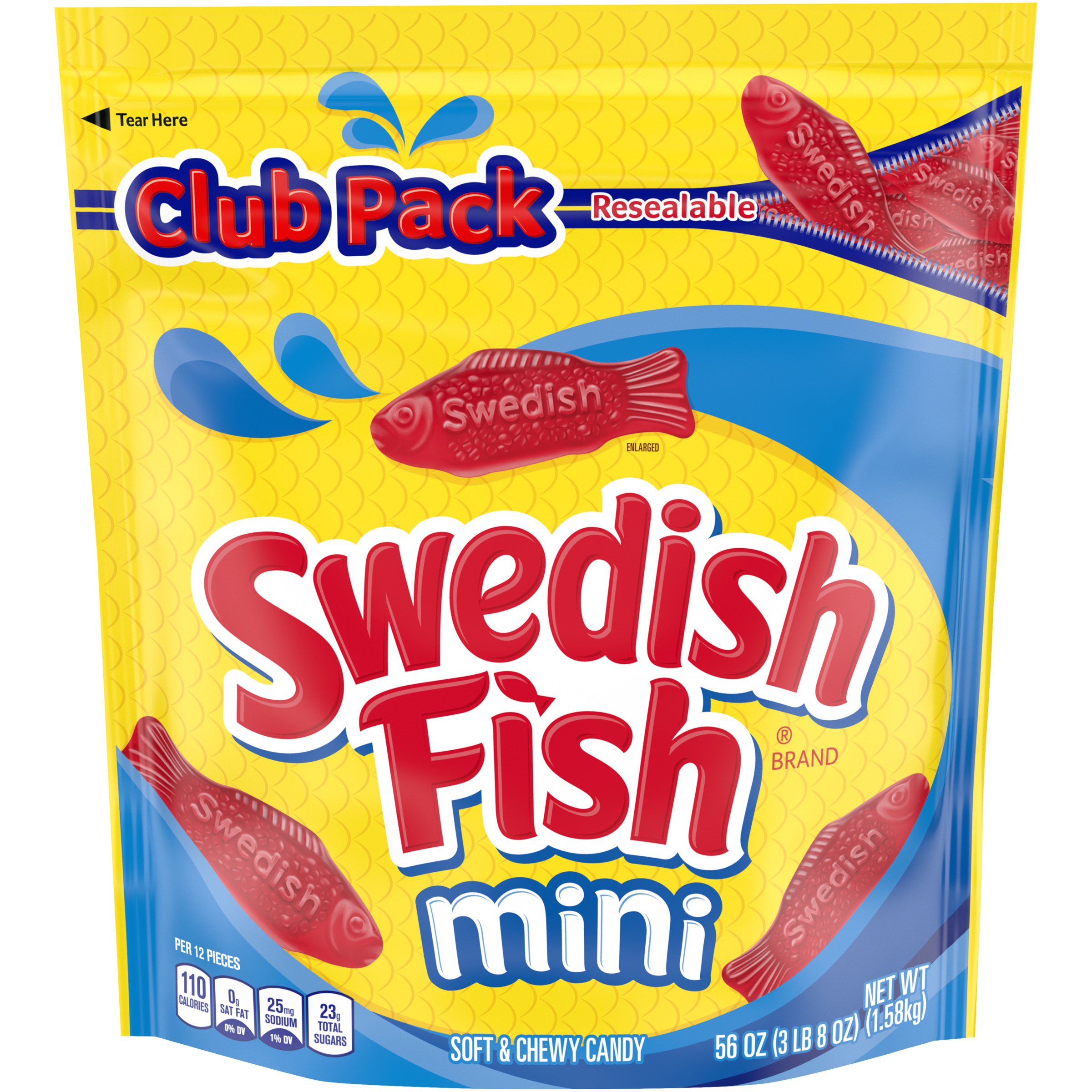 SWEDISH FISH Mini Soft & Chewy Candy, 3.5 lb