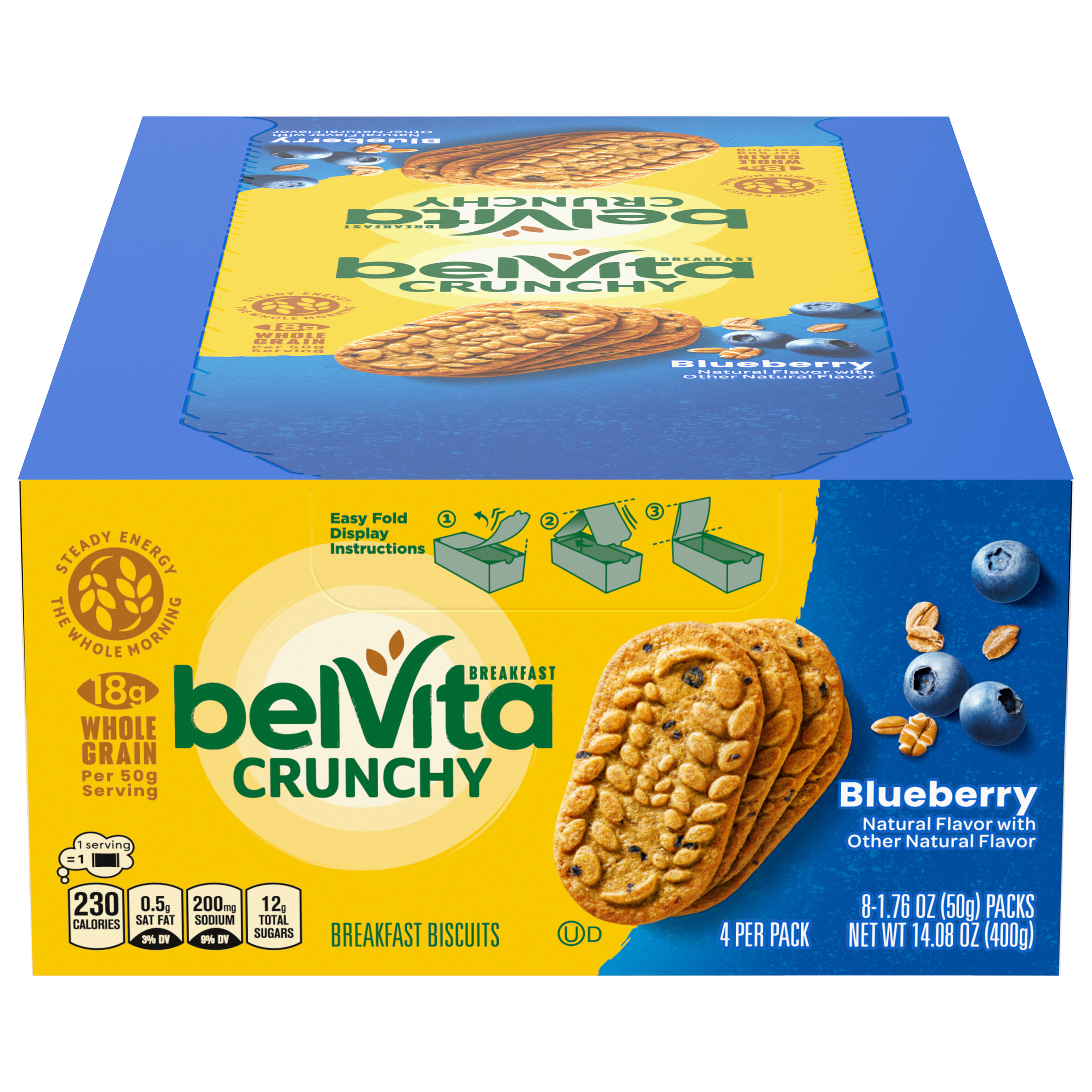 belVita Blueberry Breakfast Biscuits, 8 Packs (4 Biscuits Per Pack)-0