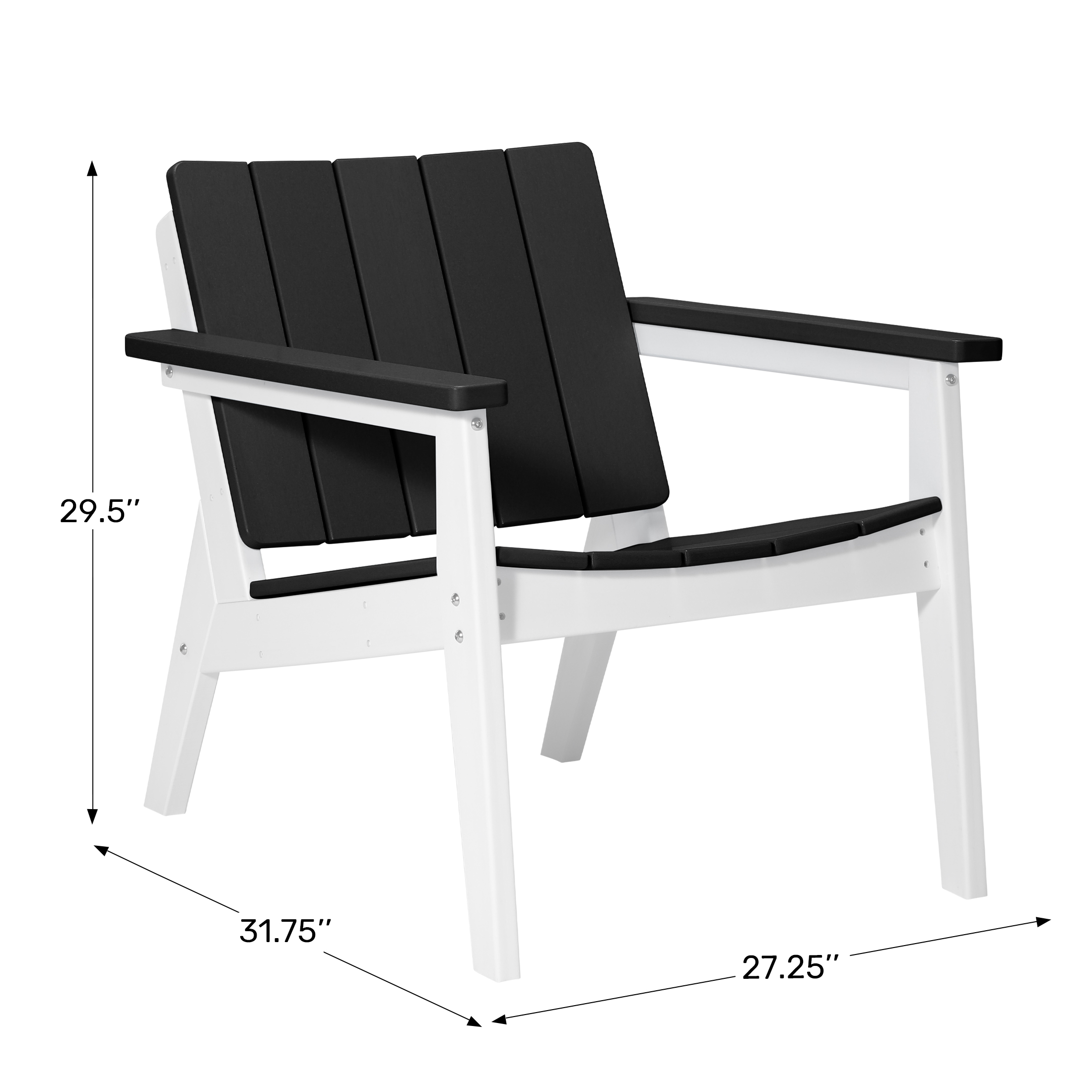 Outdoor HDPE Modern Patio Club Armchairs (Set of 2) WWT Spec Image