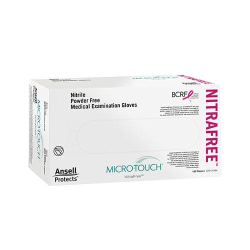 Micro-Touch® NitraFree™ Exam Gloves, Small, Nitrile, Powder-Free - 100/Box