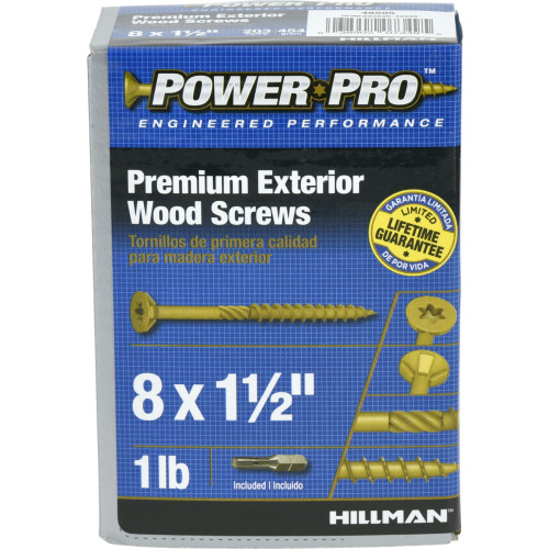 Power Pro Premium Exterior Wood Screw 8 x 11/2"