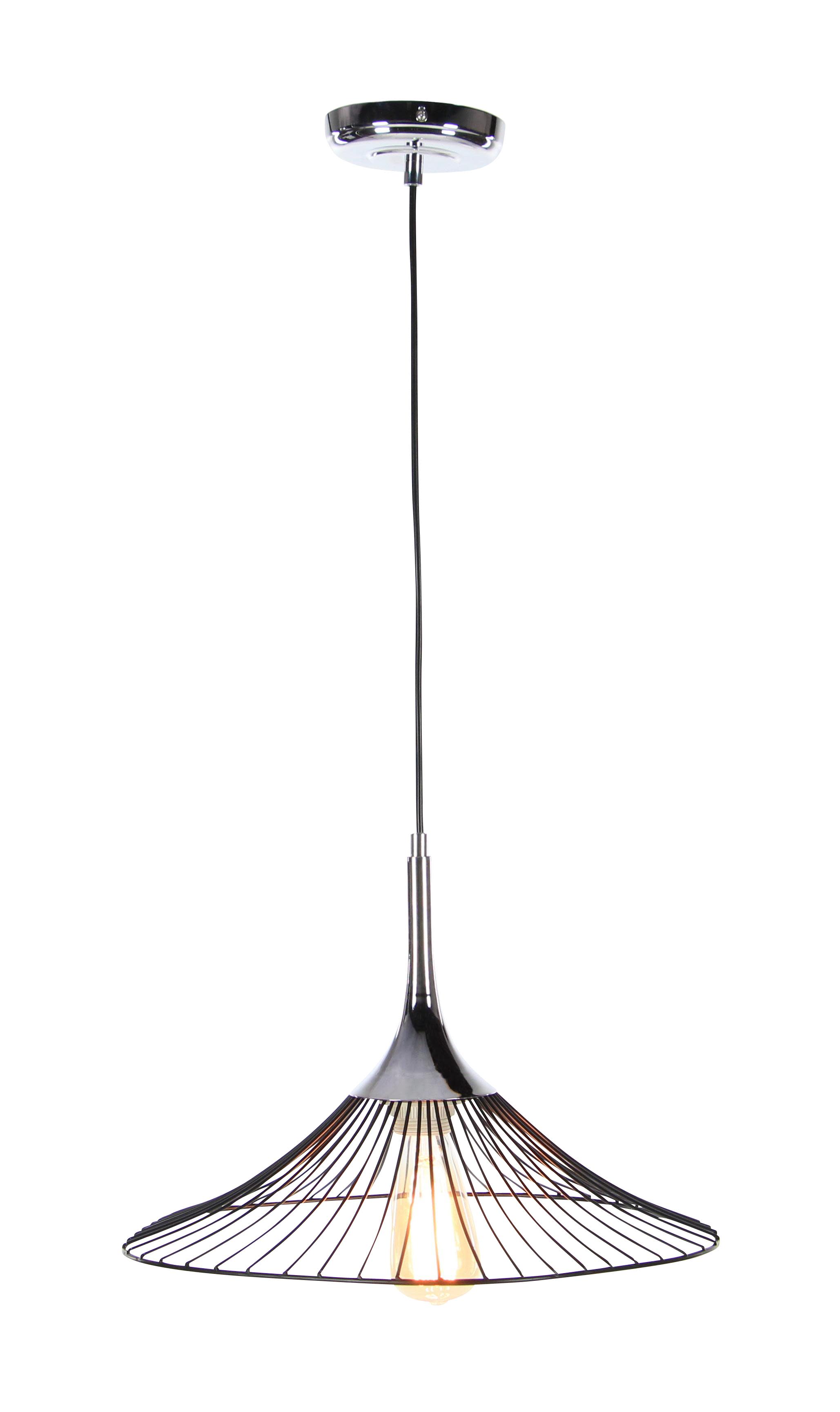 Black Metal  Pendant, 16" x 16" x 11"