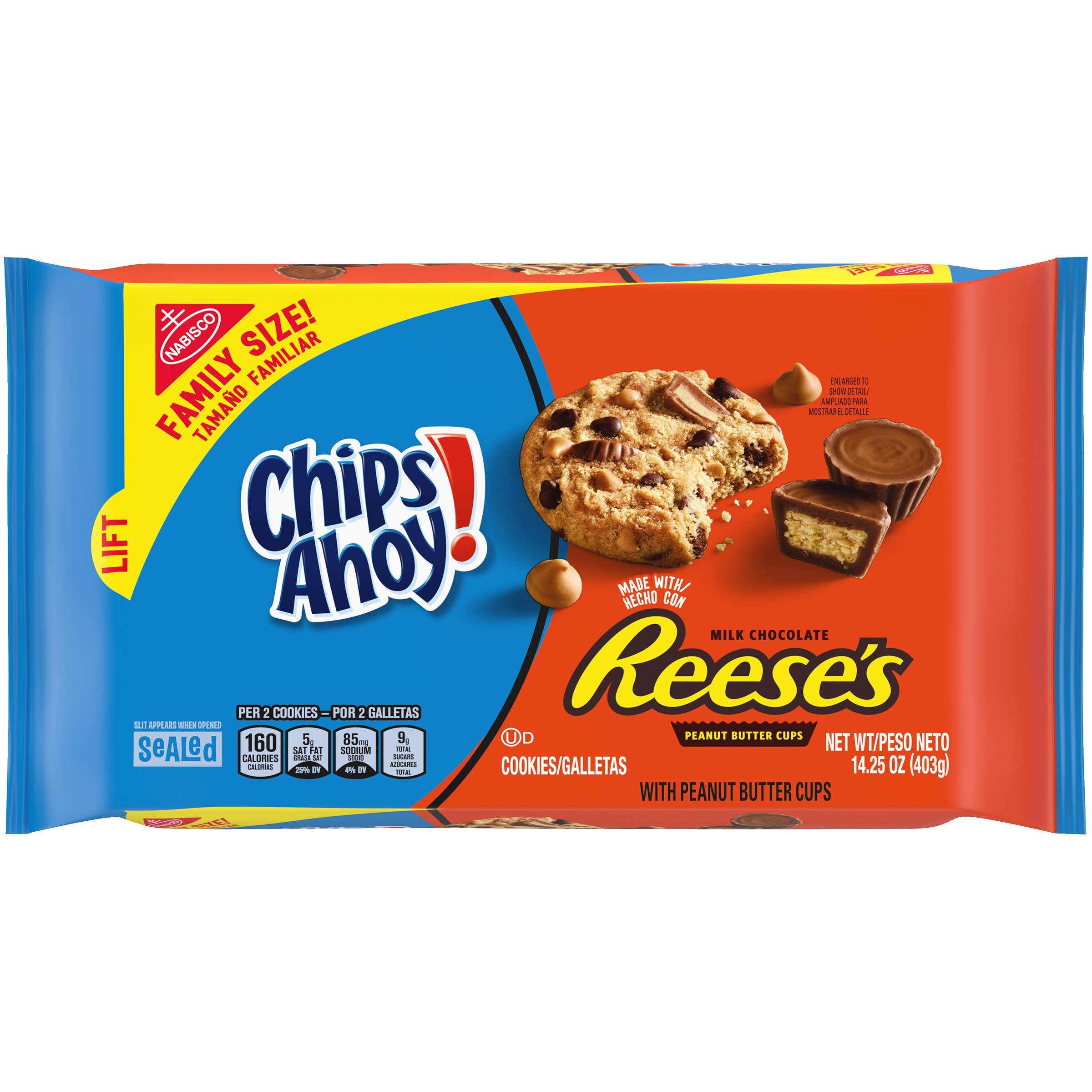 CHIPS AHOY! Cookies with Reese’s Peanut Butter Cups, Family Size, 14.25 oz-thumbnail-2