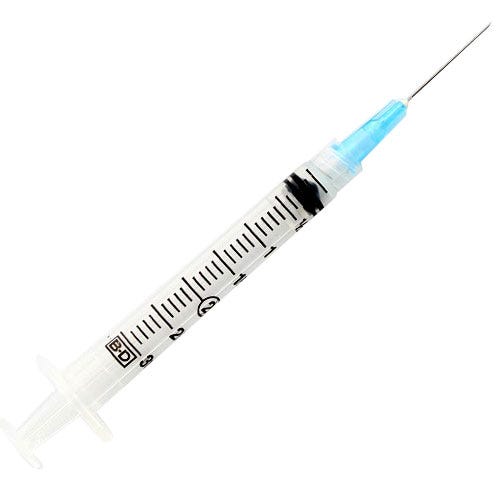 3 cc BD Luer-Lok™ Syringe w/25ga x 1 1/2" PrecisionGlide™ Needle, Regular Wall, Regular Bevel, Sterile - 100/Box