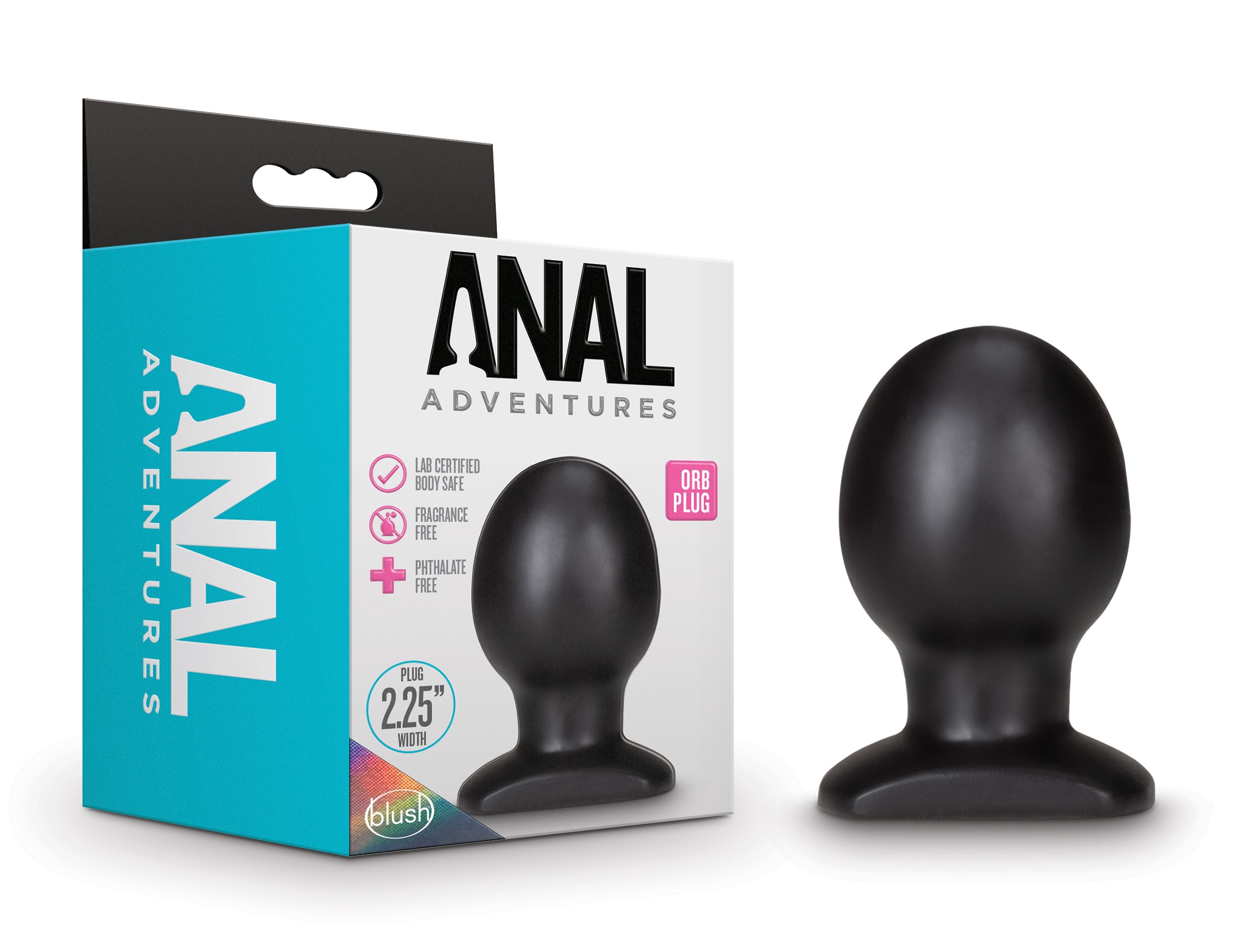 Blush Anal Adventures Orb Black 3.75-Inch Anal Plug