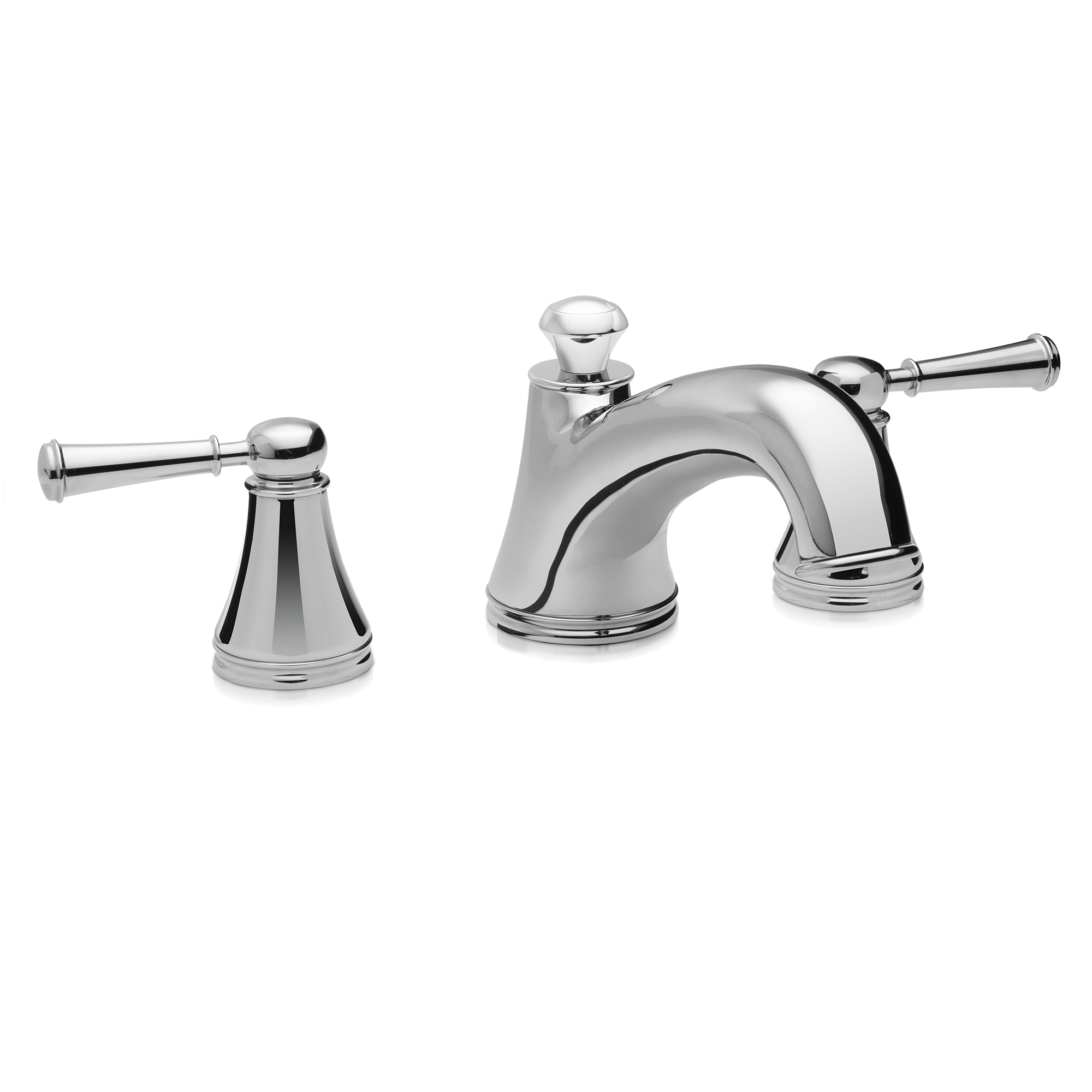 TOTO Vivian Two Handle Deck-Mount Roman Tub Filler Trim, Polished Chrome, Brass, TB220DD1#CP