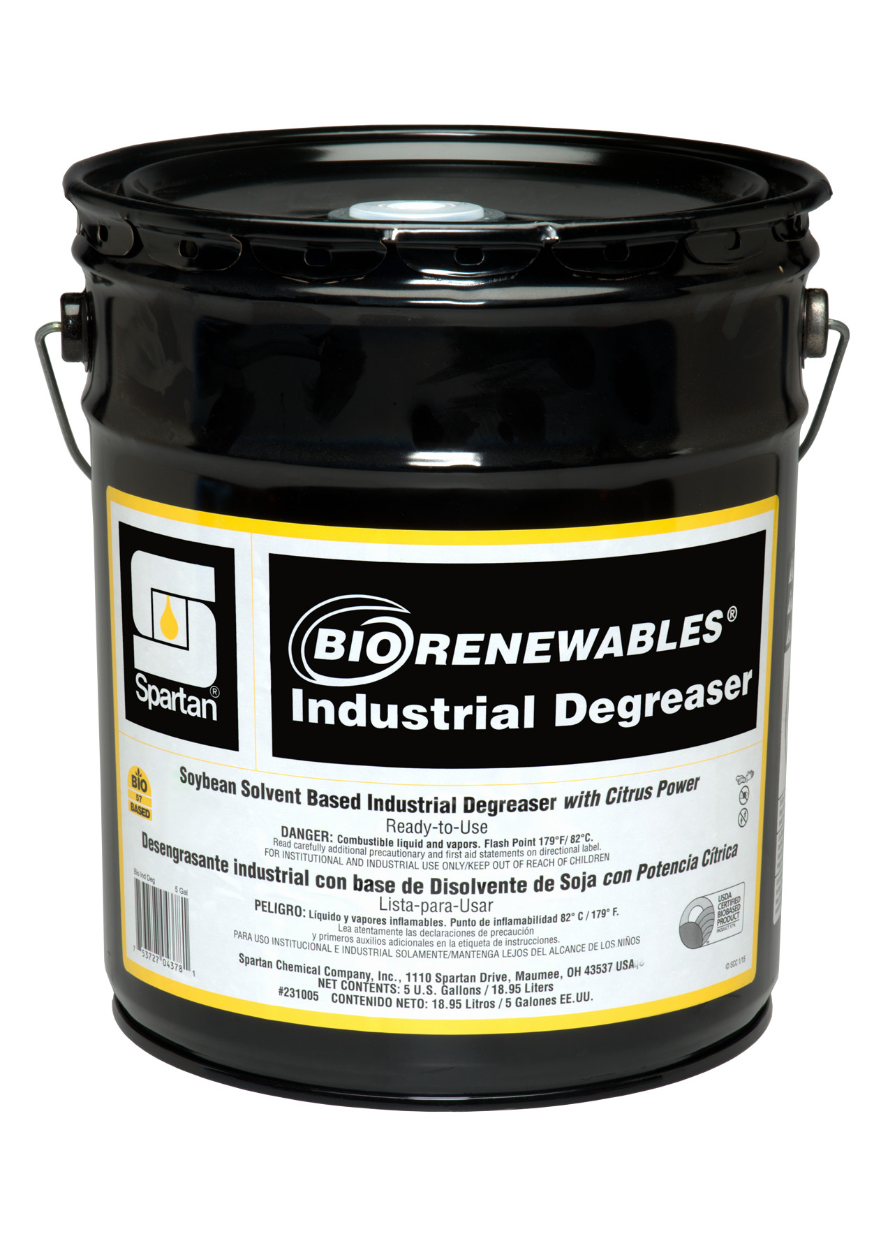 Spartan Chemical Company BioRenewables Industrial Degreaser, 5 GAL PAIL