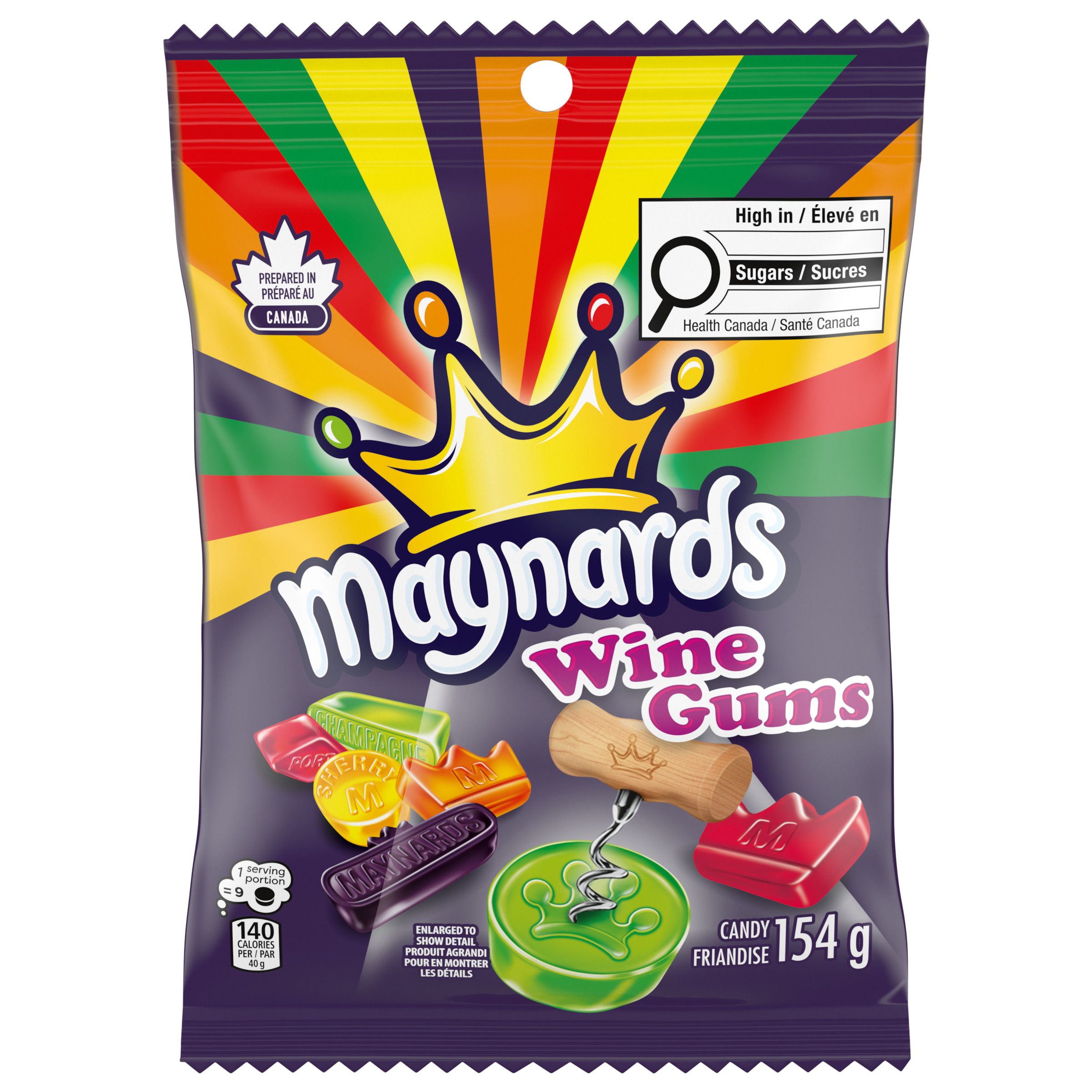 MAYNARDS WINE GUMS, GUMMY CANDY 154G