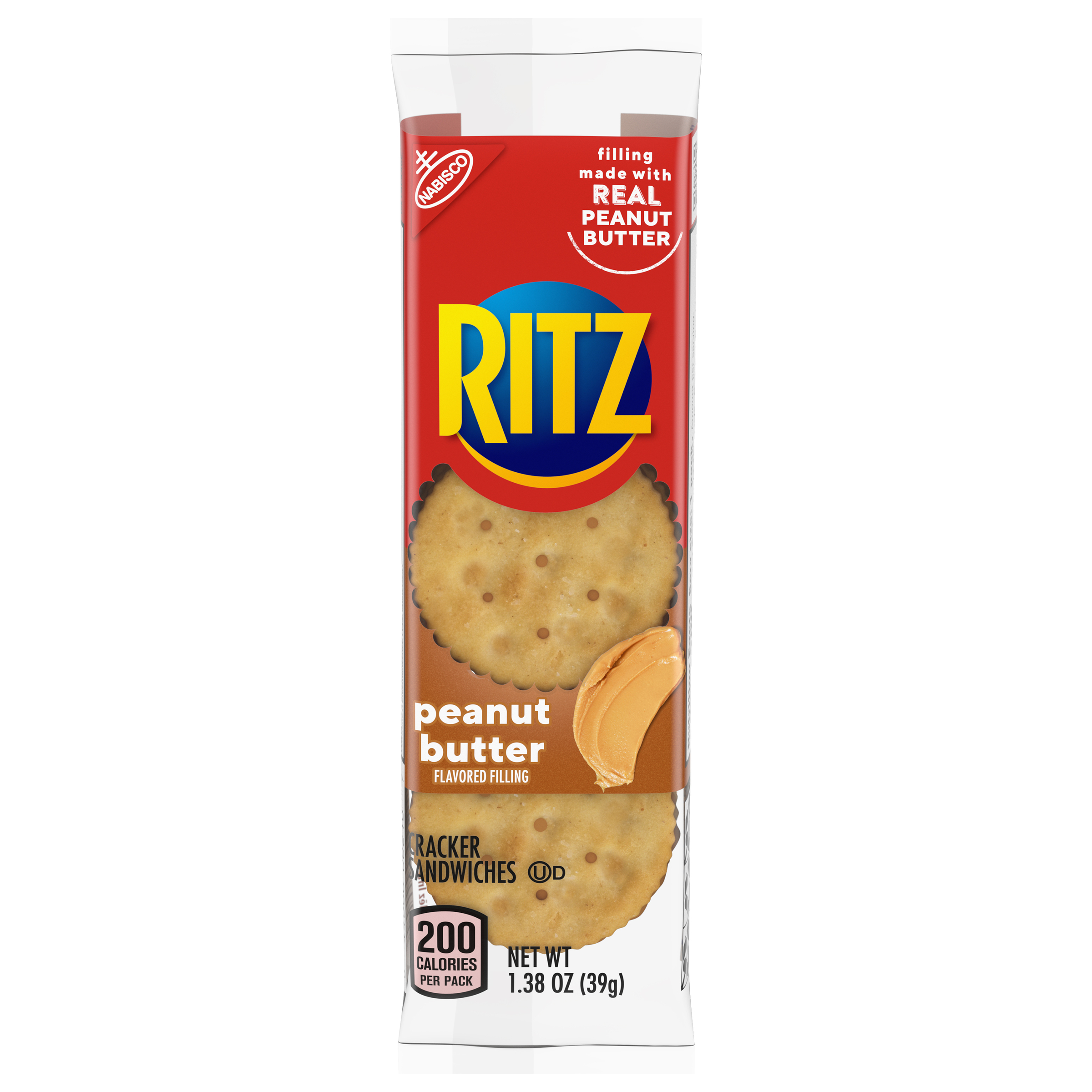 RITZ Peanut Butter Sandwich Crackers, Family Size, 16 - 1.38 oz Snack Packs-thumbnail-1