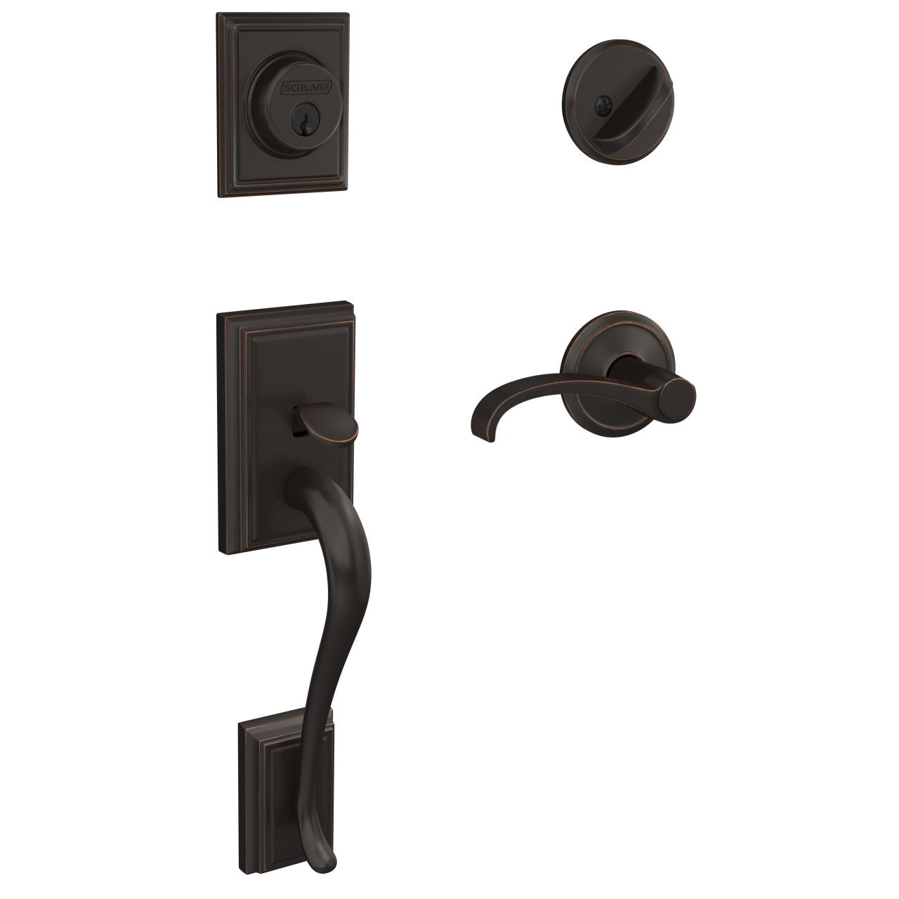 Custom Single Cylinder Handleset and Whitney Lever with Alden Trim