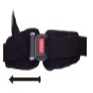 2 Point Seat Belt, 60 Inch with 1-1/2 Inch Metal Push Button