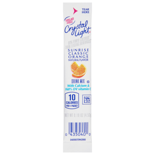  Crystal Light Sunrise OrangePowdered Drink Mix, 120 ct Casepack, 4 Boxes of 30 On-the-Go Packets 