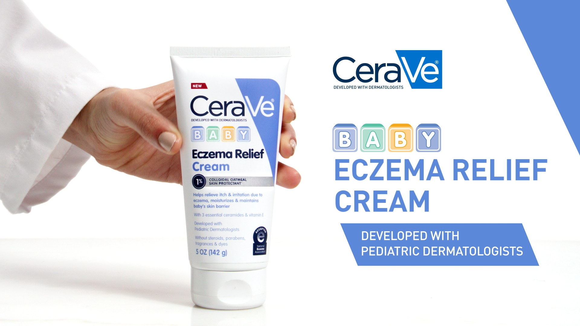 thumbnail video image 3 of CeraVe Baby Eczema Relief Cream with 1% Colloidal Oatmeal to Soothe & Calm Itchy Skin 5 oz, 3 of 12
