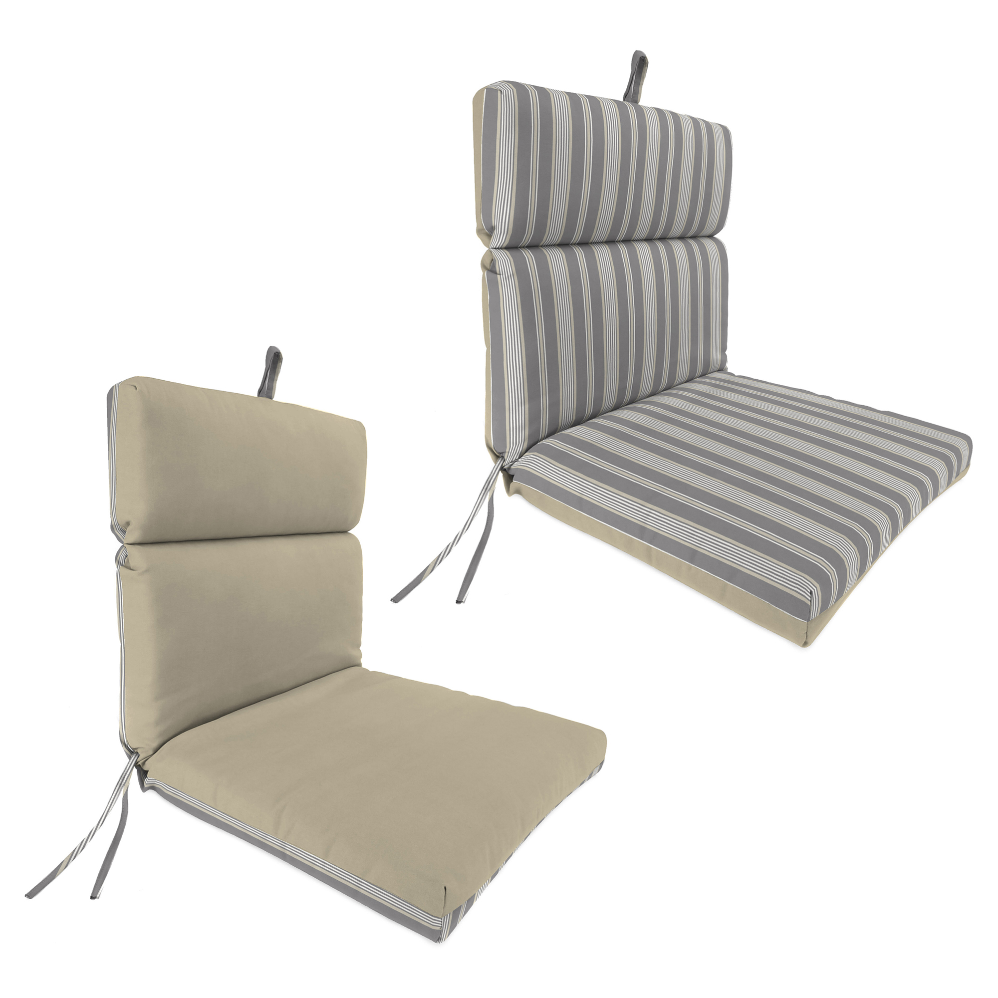 New Outdoor Dining Lounge Chair Cushion with Ties and Loop 22" x 44", UV Treated - Picture 13 of 24