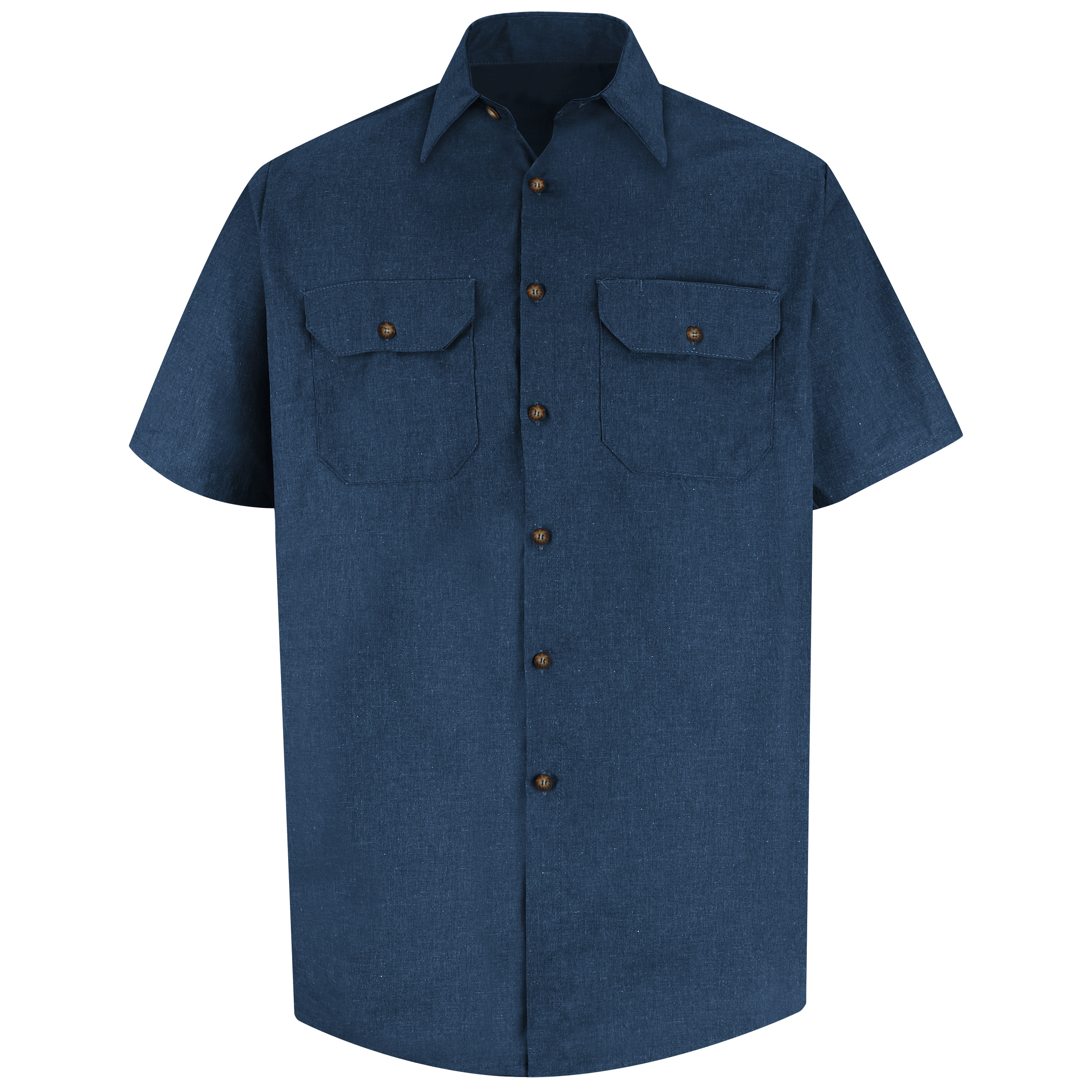 Picture of Red Kap® SH20 Men's Short Sleeve Heathered Poplin Uniform Shirt