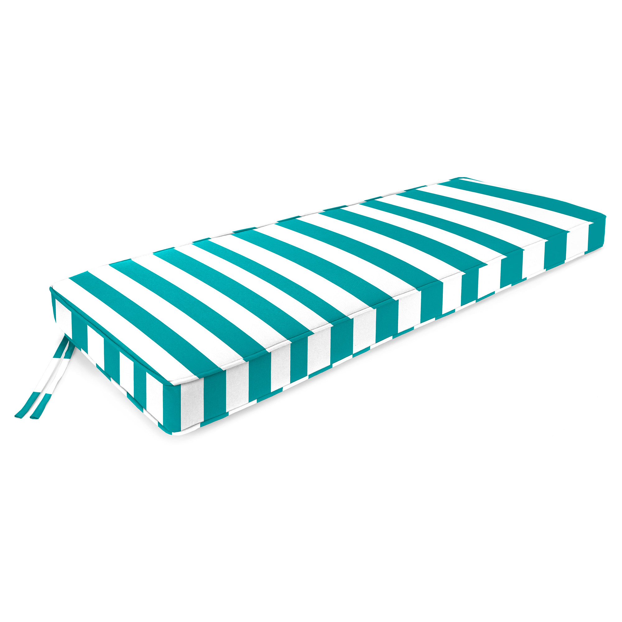 New Outdoor Settee Swing Bench Cushion with Ties and Welt 47" x 17", UV Treated - Picture 15 of 16