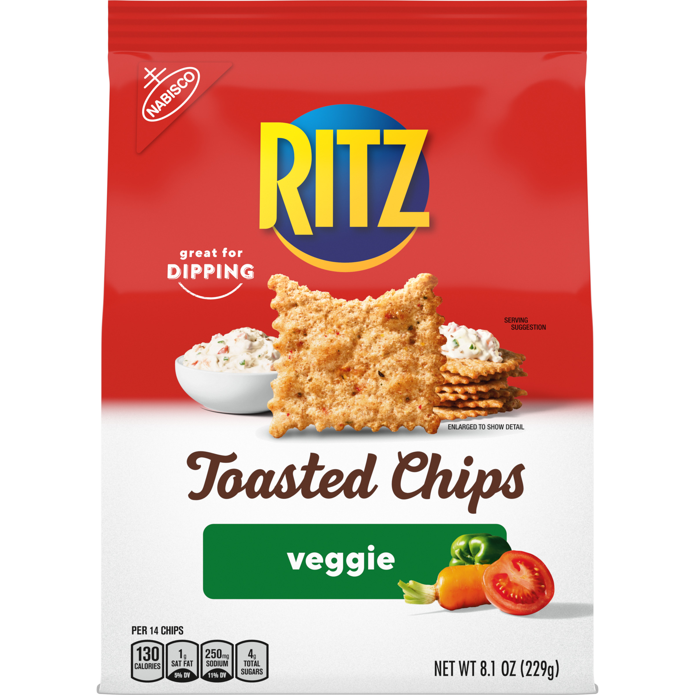 RITZ Toasted Chips Veggie , 8.1 oz-thumbnail-1