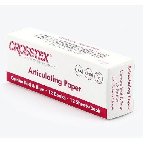 Articulating Paper, Standard, Thin, Blue/Red Combo, - 12/Box