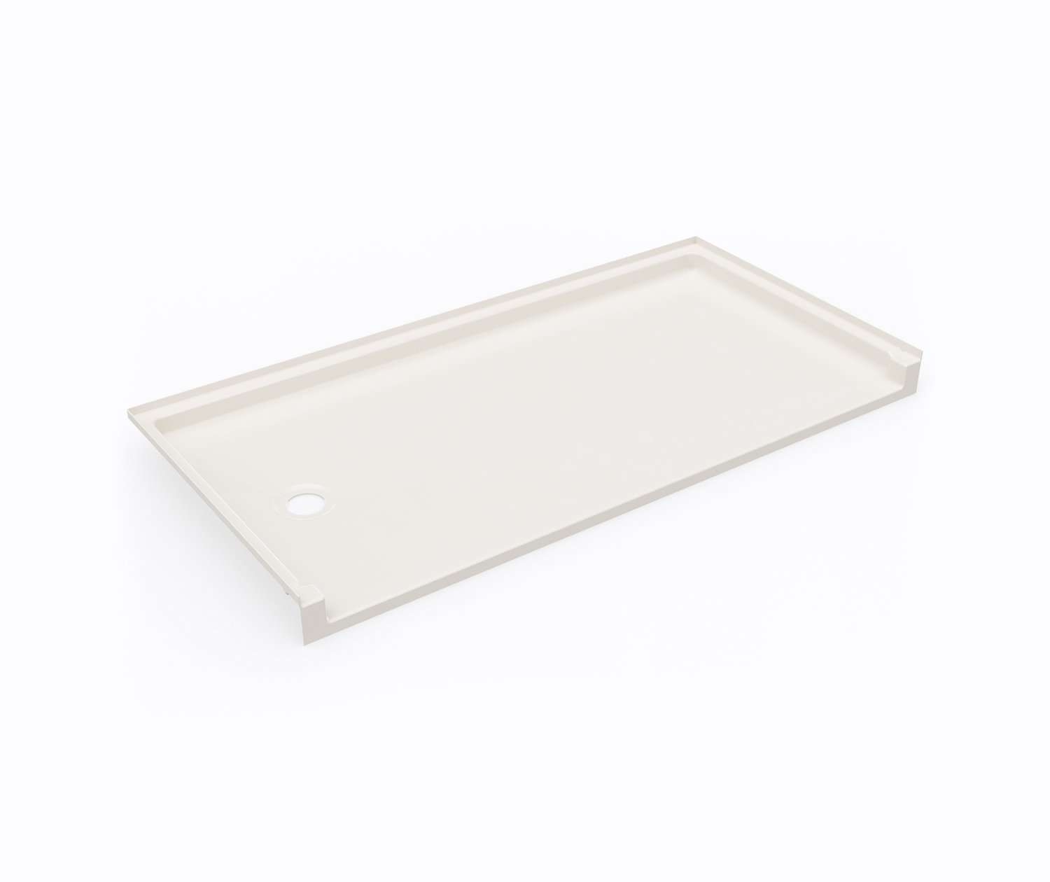 SBF-3060LM/RM 30 x 60 Swanstone® Alcove Shower Pan with Right Hand Drain in White view 6