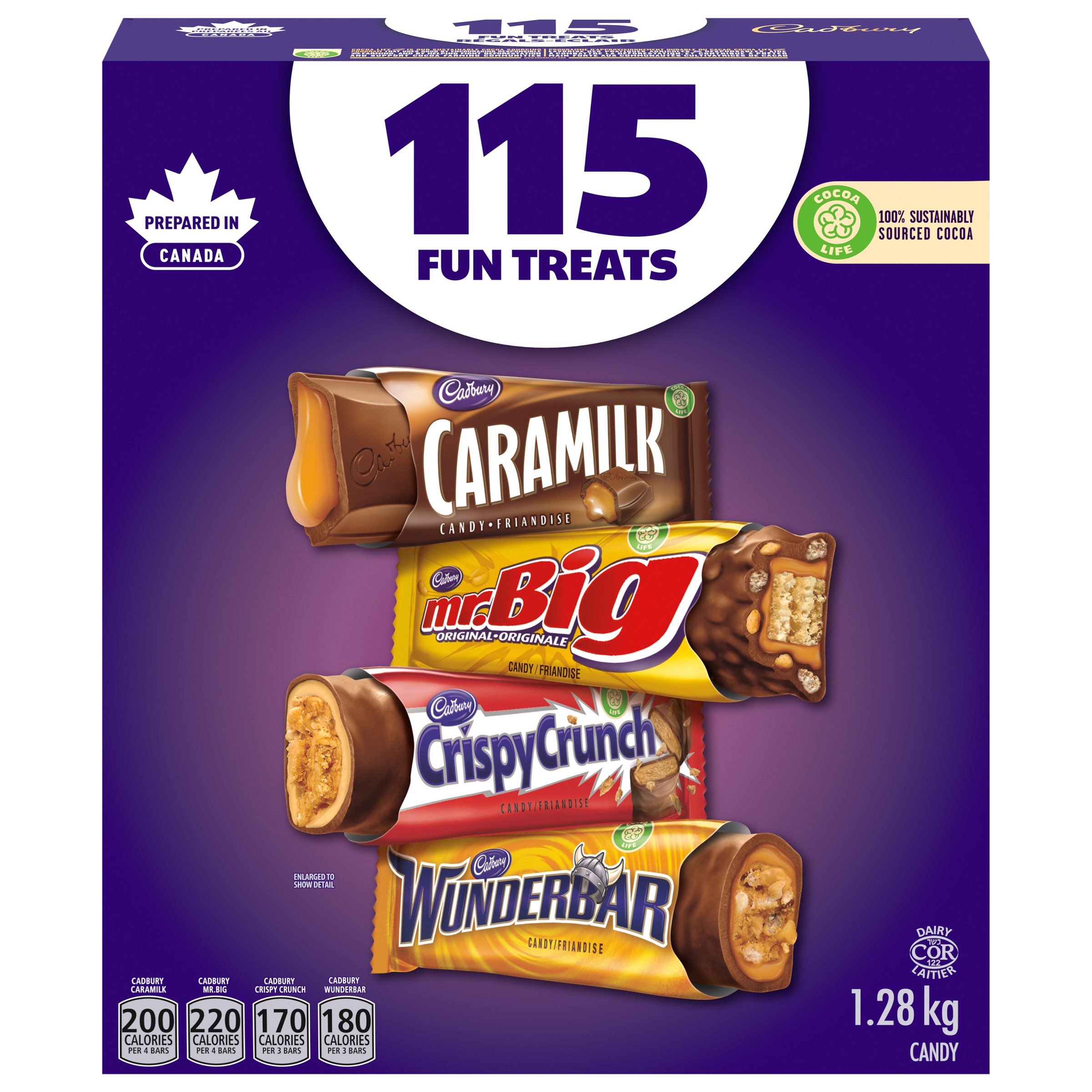 Cadbury Fun Treats Candy Assortment (115 Bars, 1.28  kg)-0