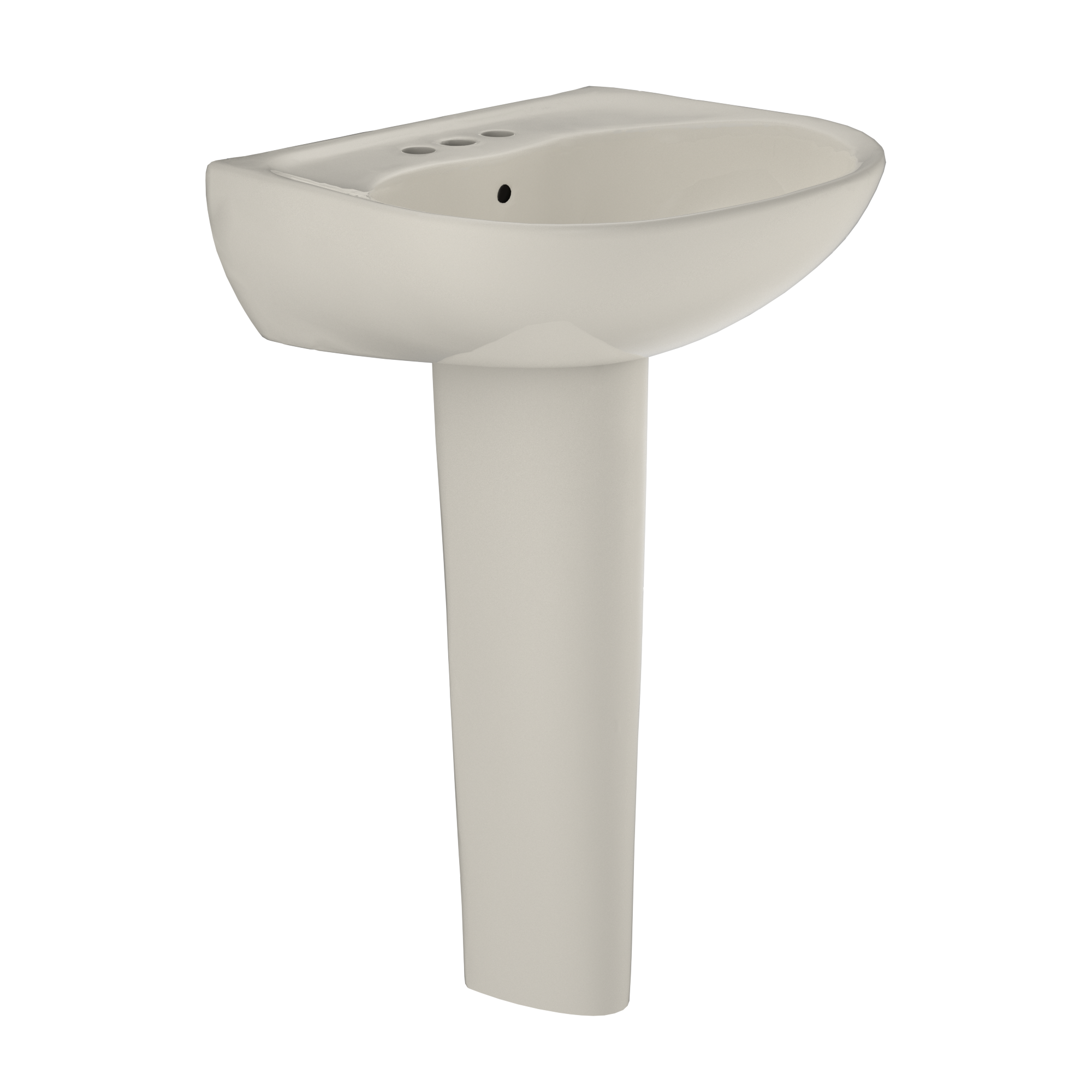 TOTO Supreme Oval Basin Pedestal Bathroom Sink with CeFiONtect for 4 Inch Center Faucets, Sedona Beige, Vitreous China, LPT241.4G#12