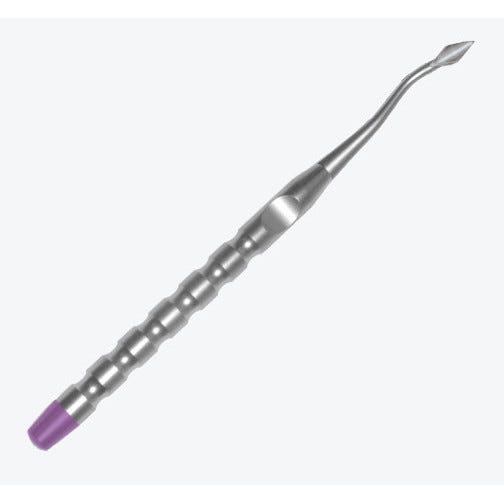 X-OTOME Hybrid (Elevator and Periotome), Angled, Distal, Beveled Spade Tip, Purple End Cap