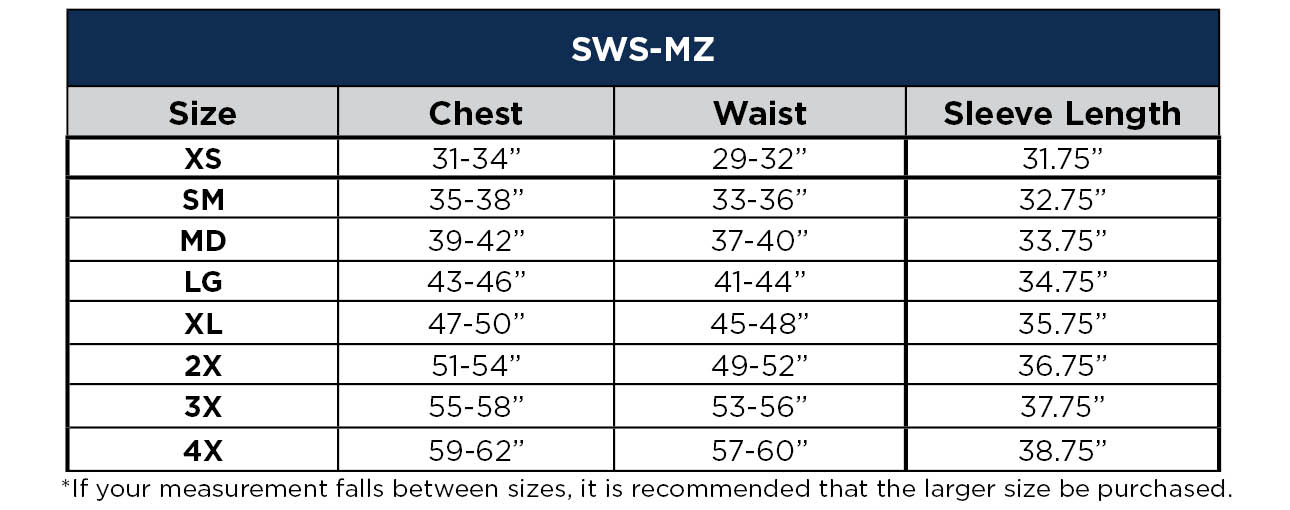 Sizing Chart
