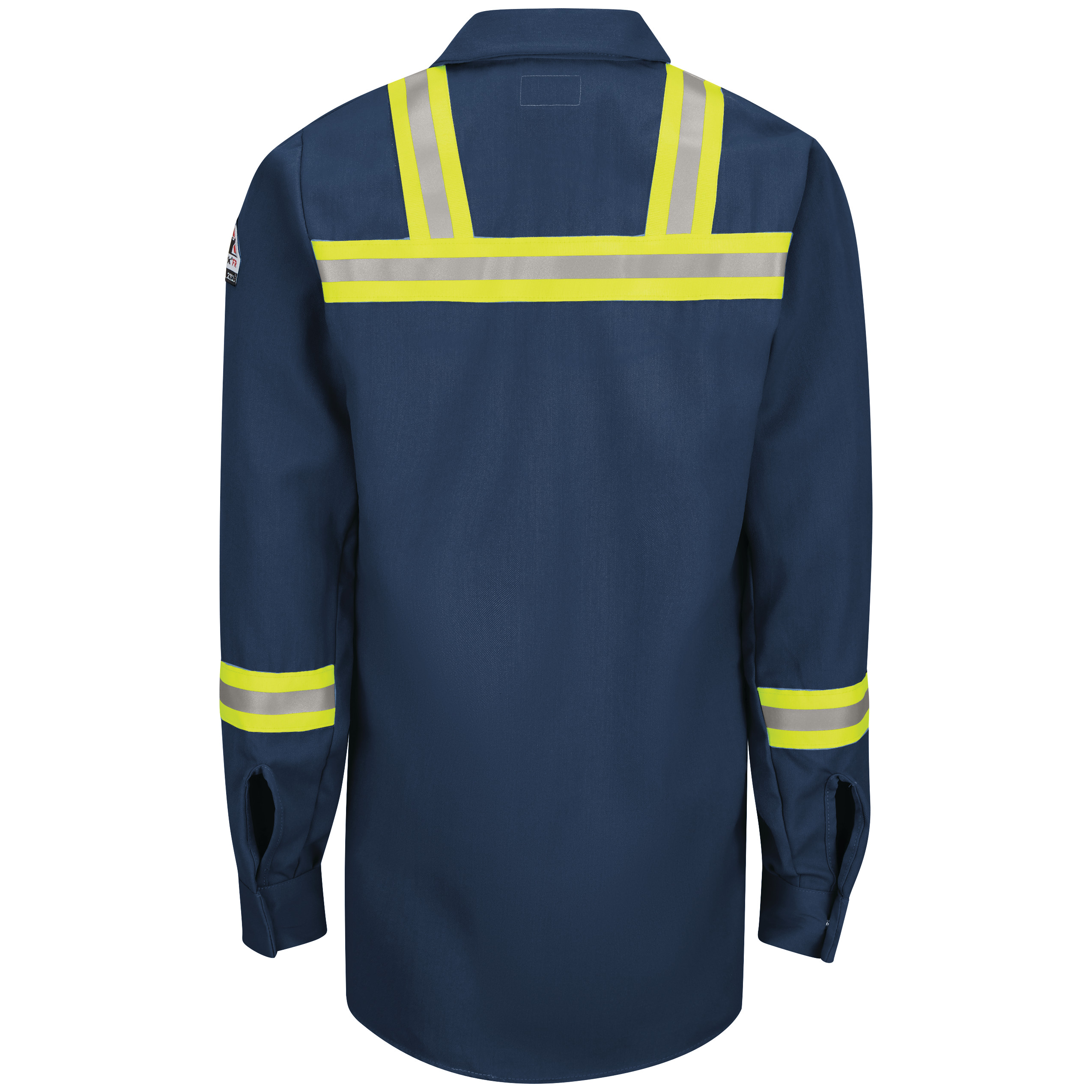 Picture of Bulwark® SMS6-NV Enhanced Visibility Concealed-Gripper Pocketless Work Shirt