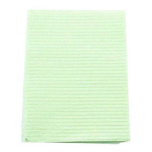 Econoback® Patient Towels, 2-Ply Tissue with Poly, 19" x 13", Green - 500/Case