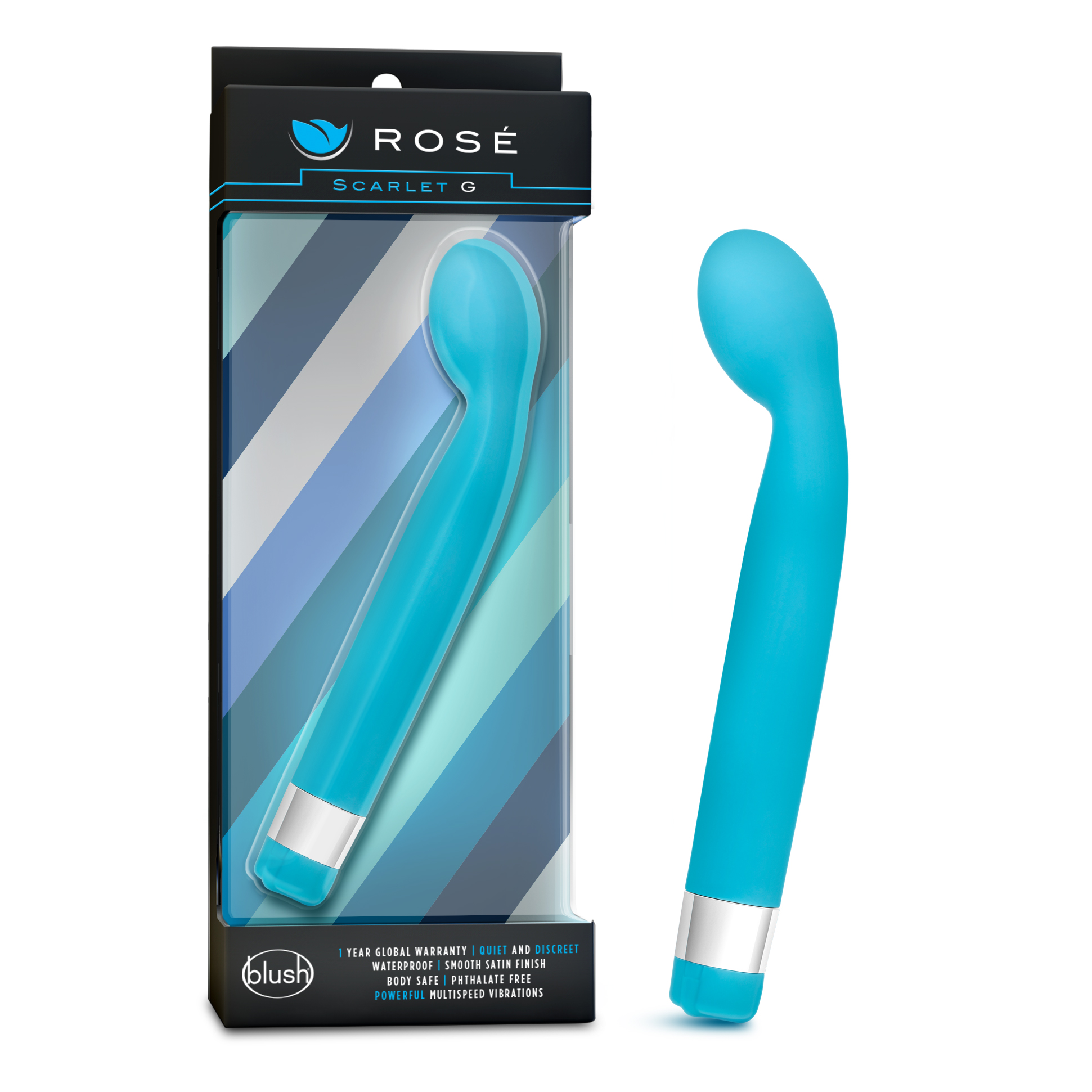 Blush Rose Scarlet G G-Spot Blue 8.5-Inch Vibrator