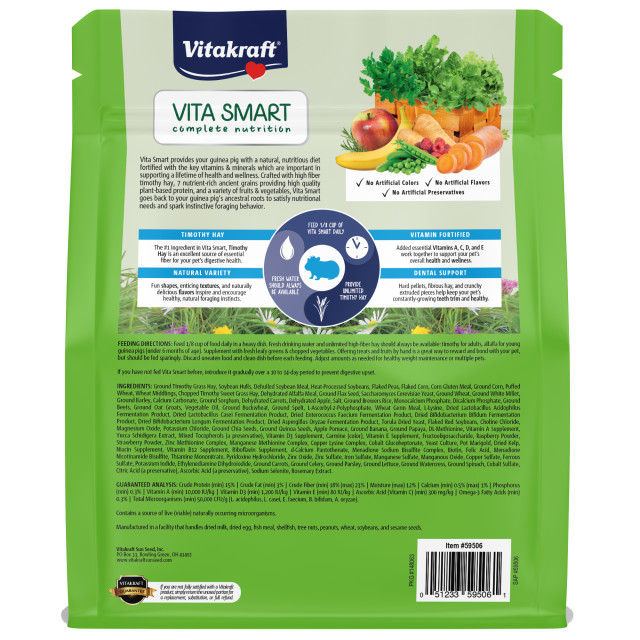 Back-Image showing Vita Smart Guinea Pig, 4lb