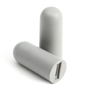 E and J Rubber Tip Handrim, 1/2 Inch, Grey, 10 Pack
