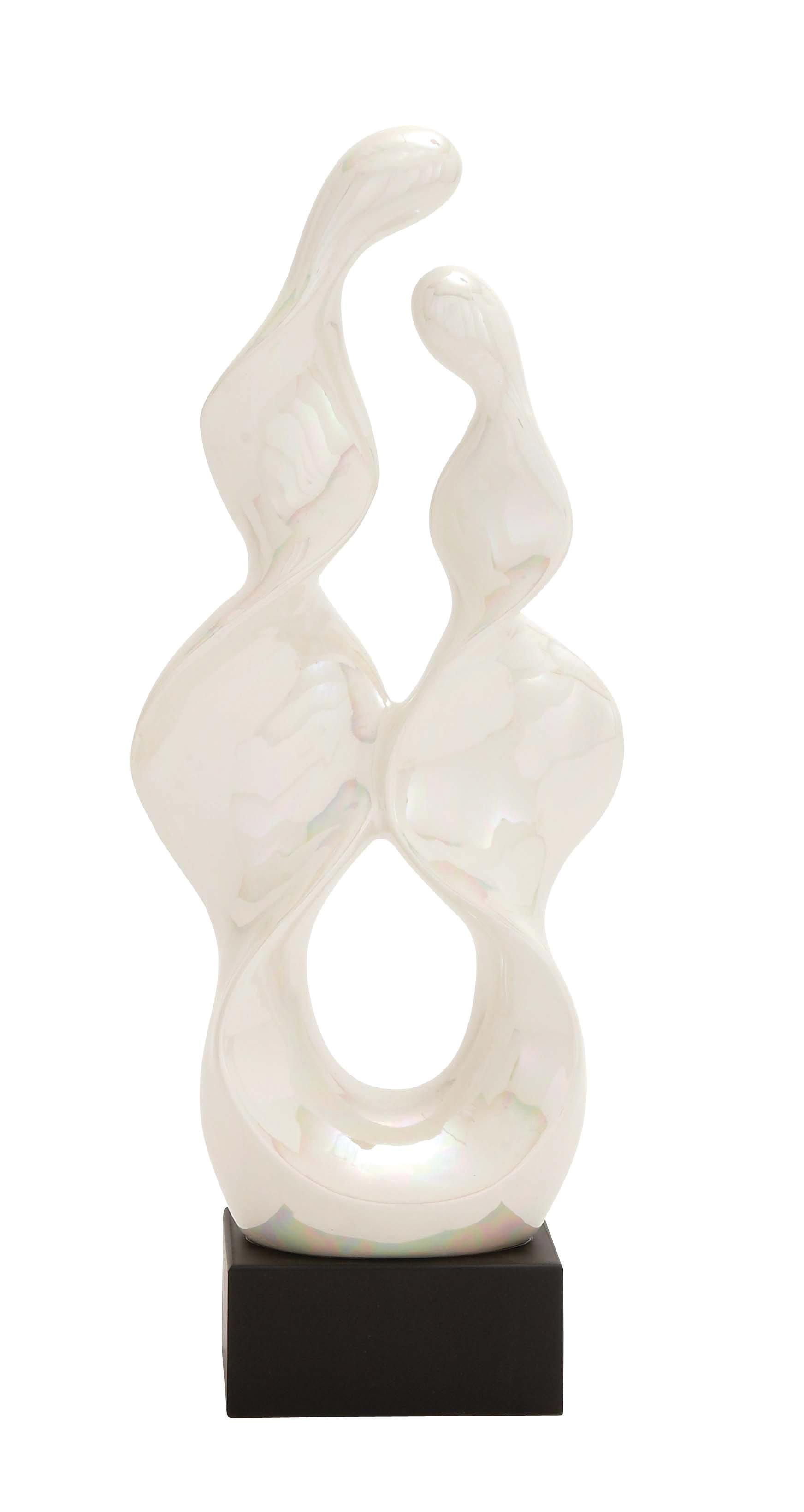 White Porcelain Ceramic  Sculpture, 10" x 6" x 17"