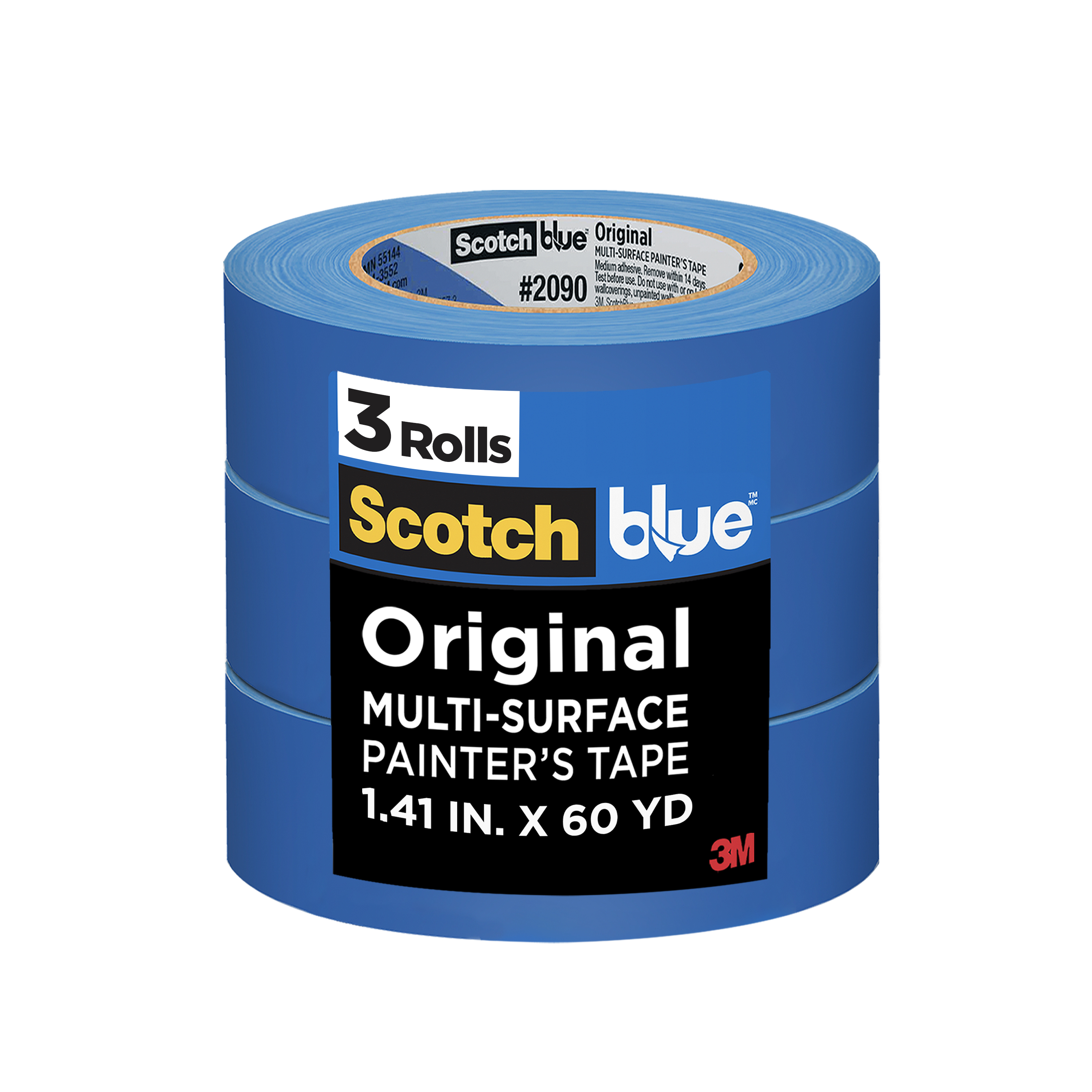 SCOTCHBLUE MULTI-SURFACE 1.41"X60YD (36MM X 54.8) 3 PACK