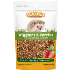 Image of Sunseed Wigglers & Berries Trail Mix  Hedgehog Treat 2.5 oz.